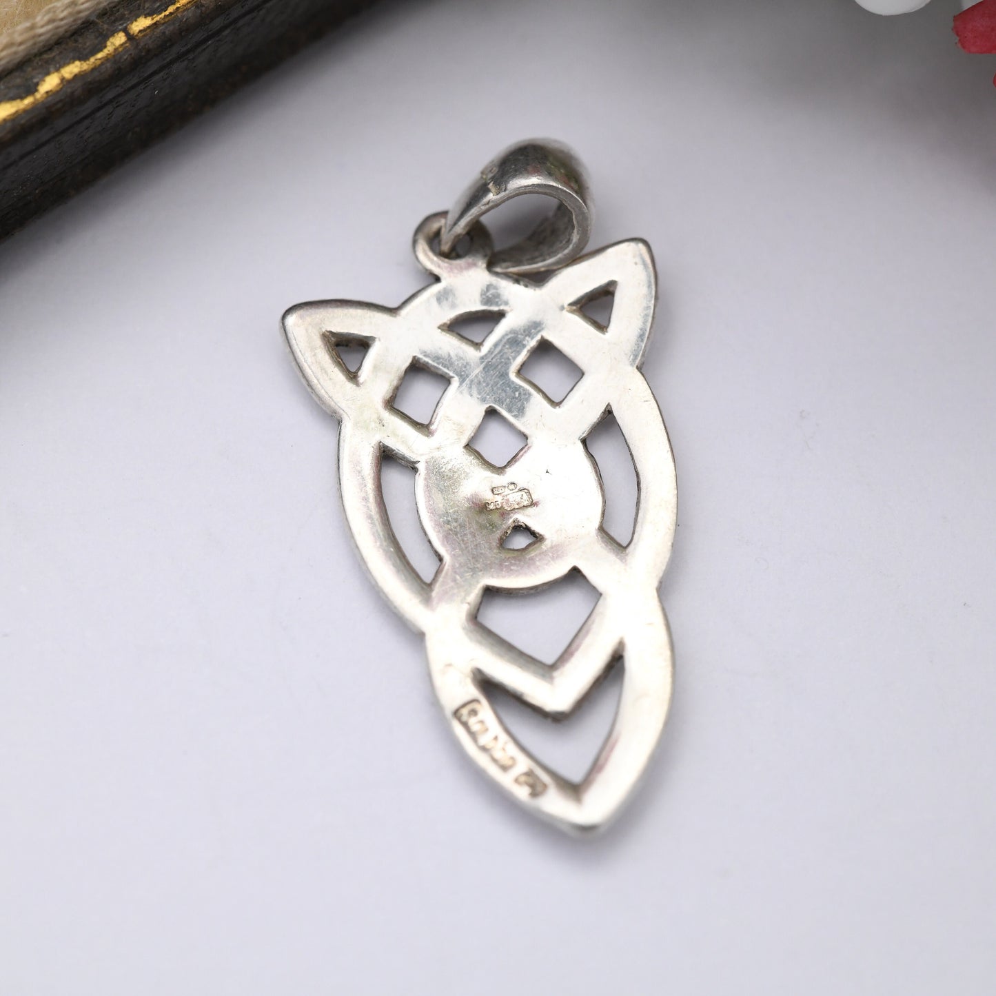 Vintage SOL D'OR Sterling Silver Celtic Knot Pendant - Minimalist Solid Silver Jewellery