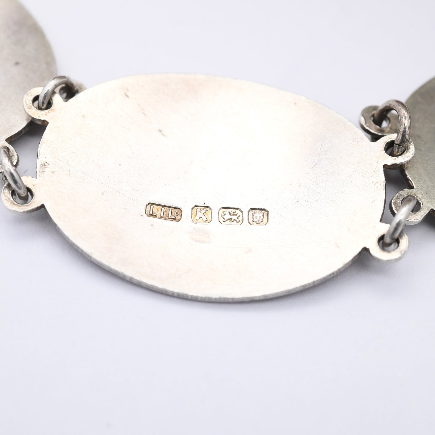 Vintage Sterling Silver Souvenir Bracelet 1945 World Tourist Sites - 5 Panel Scenes | Statue of Liberty USA Arc de Triomphe Paris Parliament
