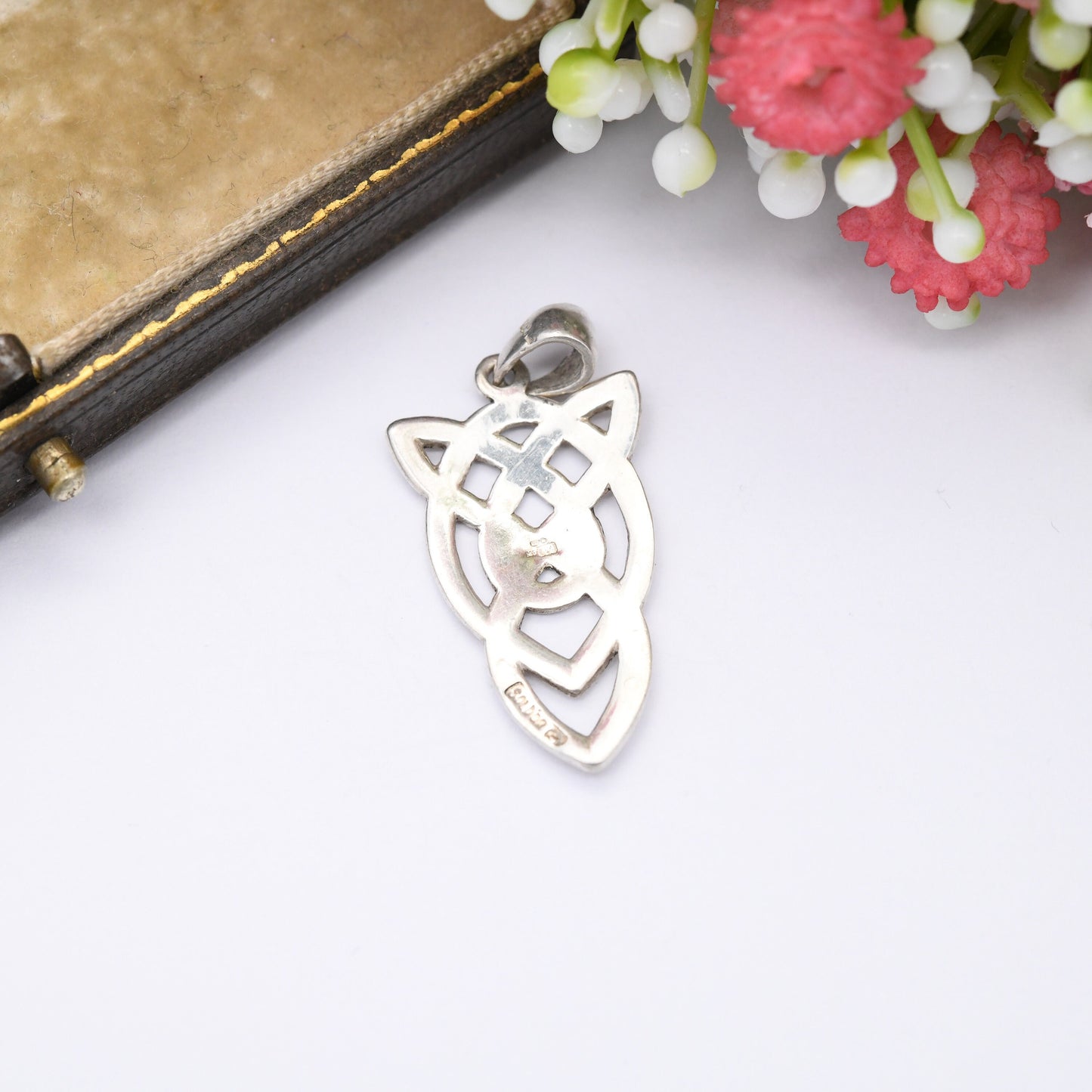 Vintage SOL D'OR Sterling Silver Celtic Knot Pendant - Minimalist Solid Silver Jewellery
