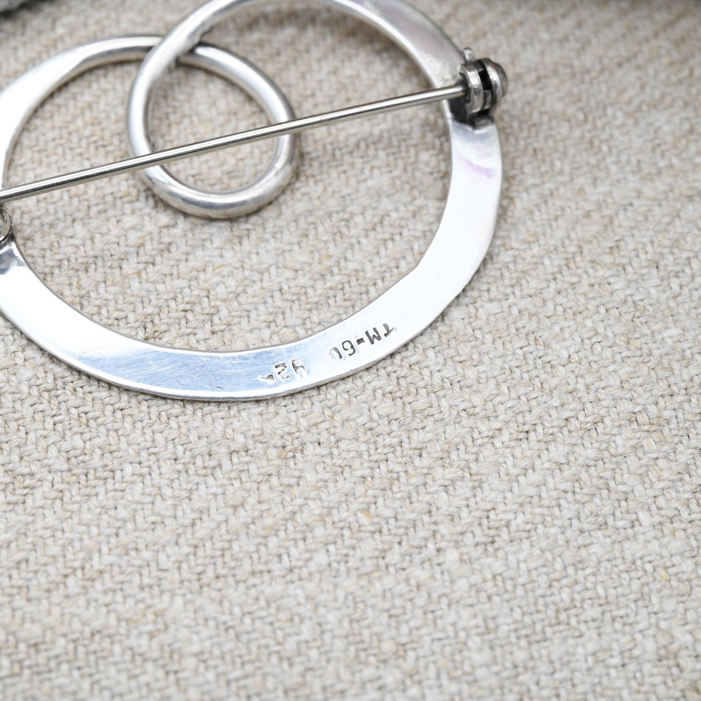 Vintage Mexican Sterling Silver Modernist Brooch - Mid-Century Minimalist Silver Jewellery | Taxco Mexico Brooch c. 1970s