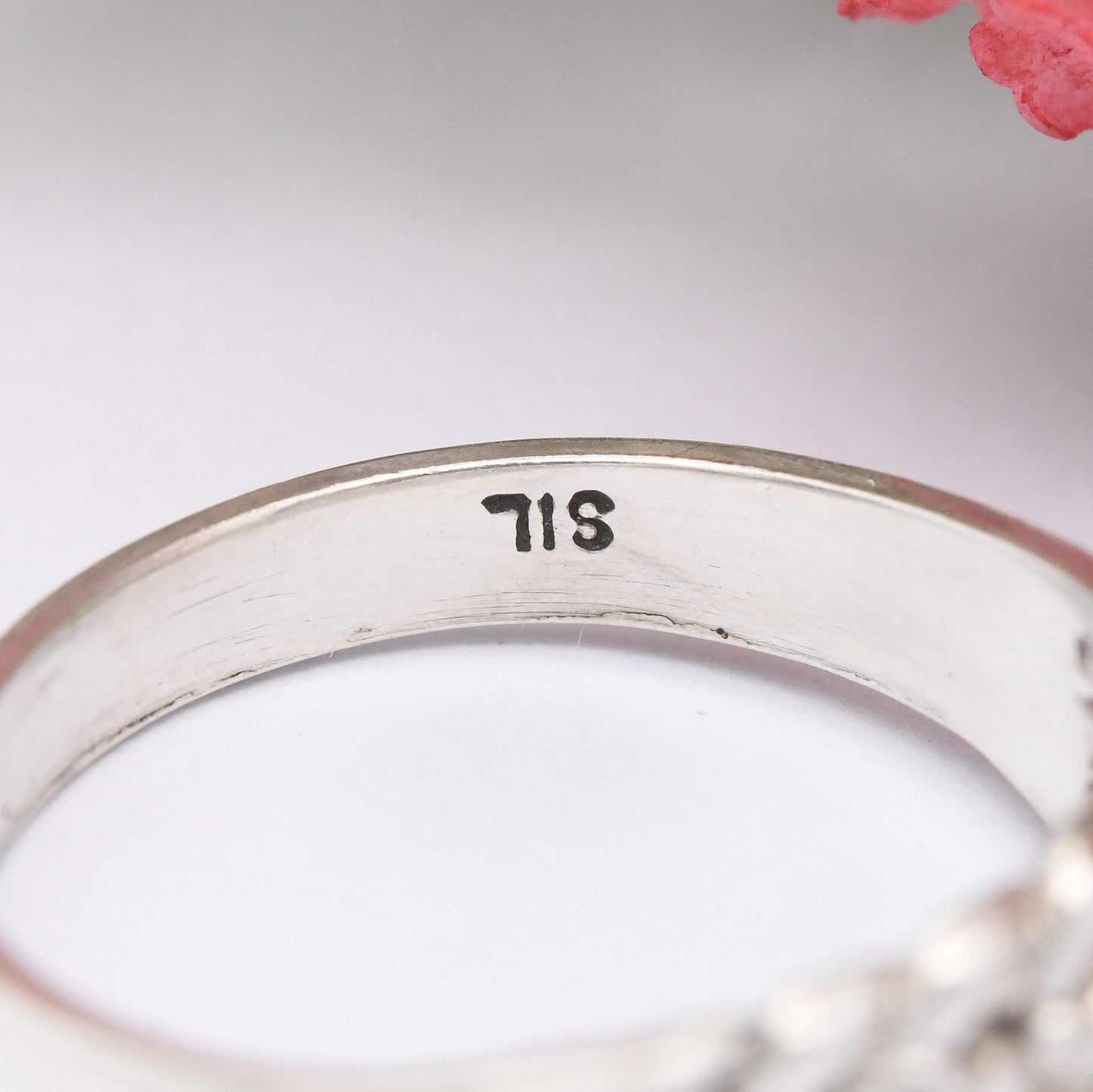 Vintage Sterling Silver Keeper Ring - 2 Rows | Unisex Everyday Silver Stacker Band | UK Size - S 1/2 | US Size - 9 1/4