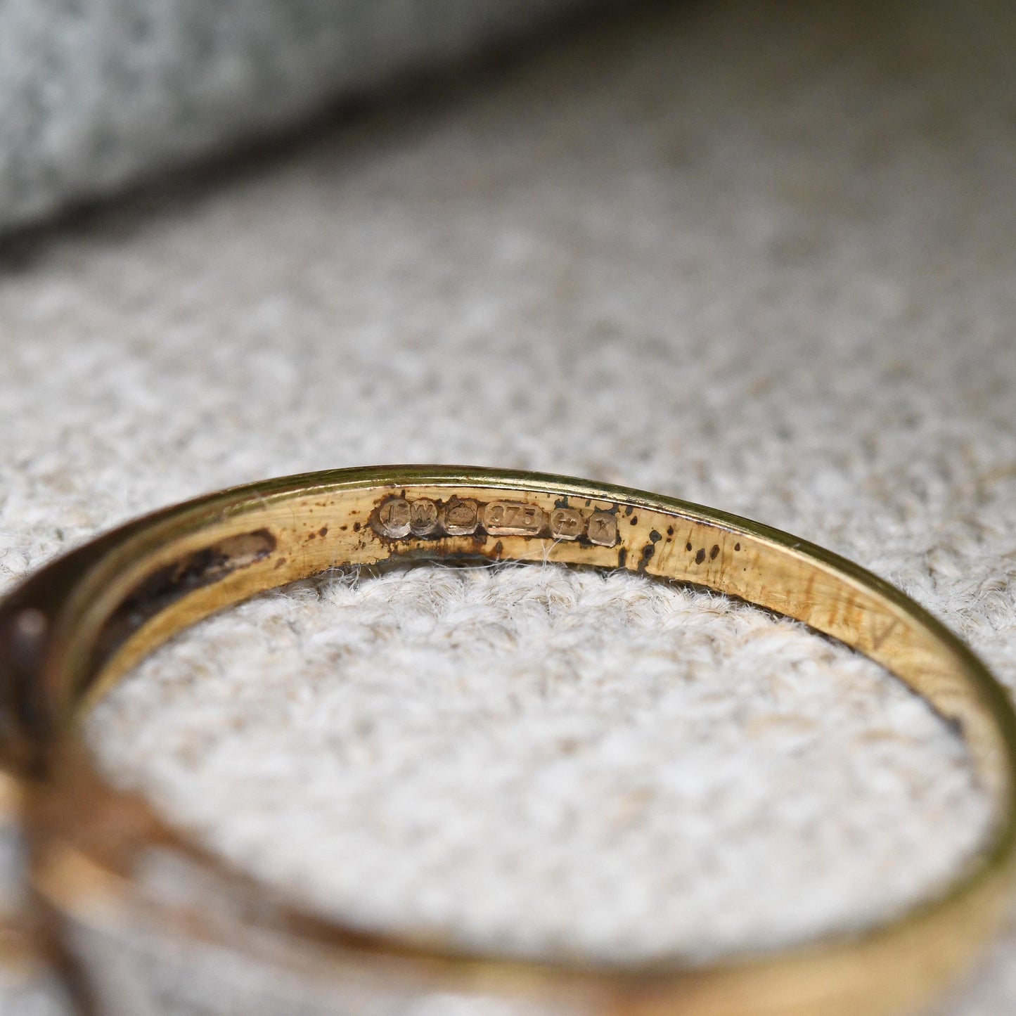 Vintage 9ct Gold Twin Stone Ring 1984 - Pretty Engagement Clear Stone Ring | Delicate Gold Gift | UK Size - K | US Size - 5 1/4