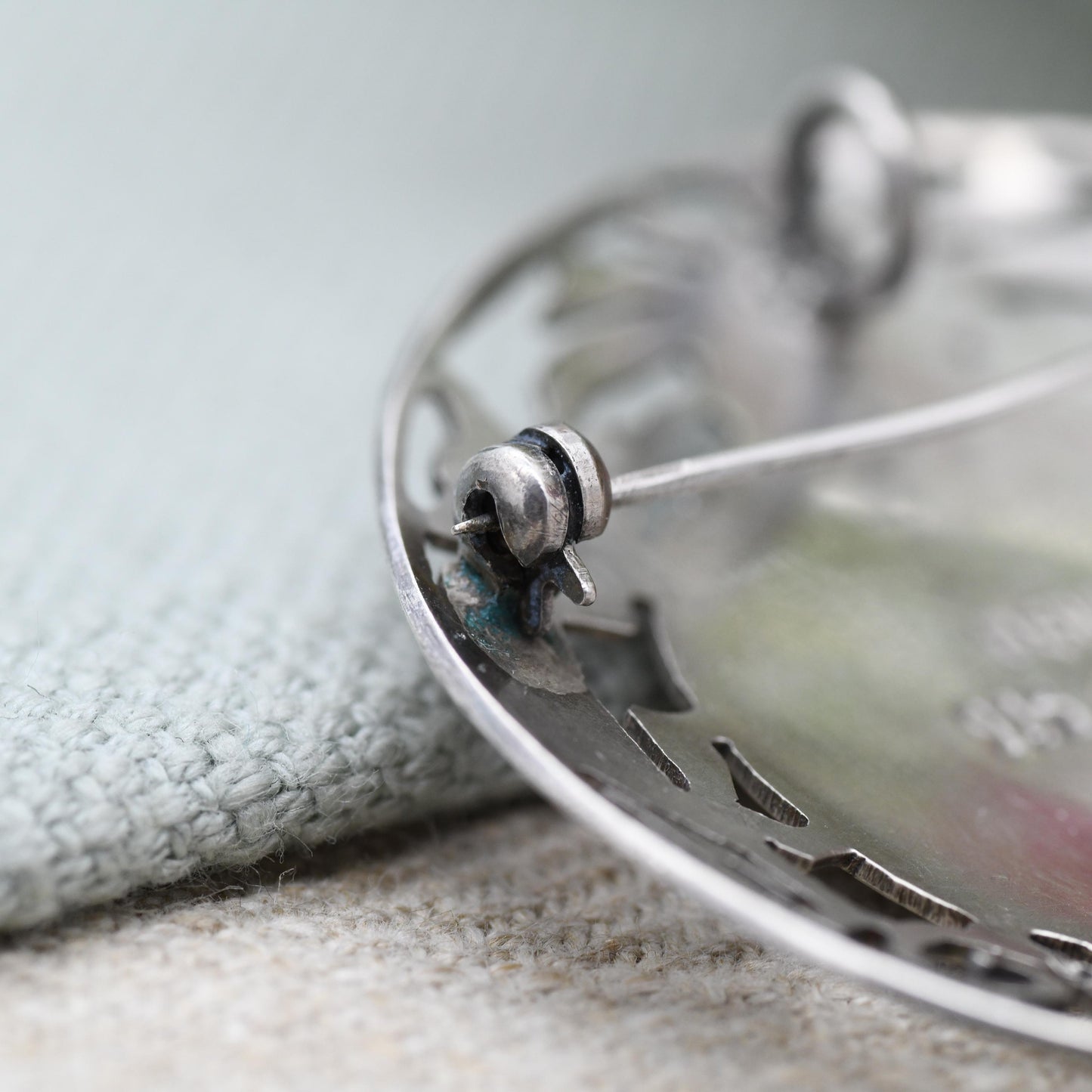 Vintage Peru Sterling Silver Man and Llama Brooch Pendant PMD - Peruvian Silver Jewellery South American Design Musician Flute Player Alpaca