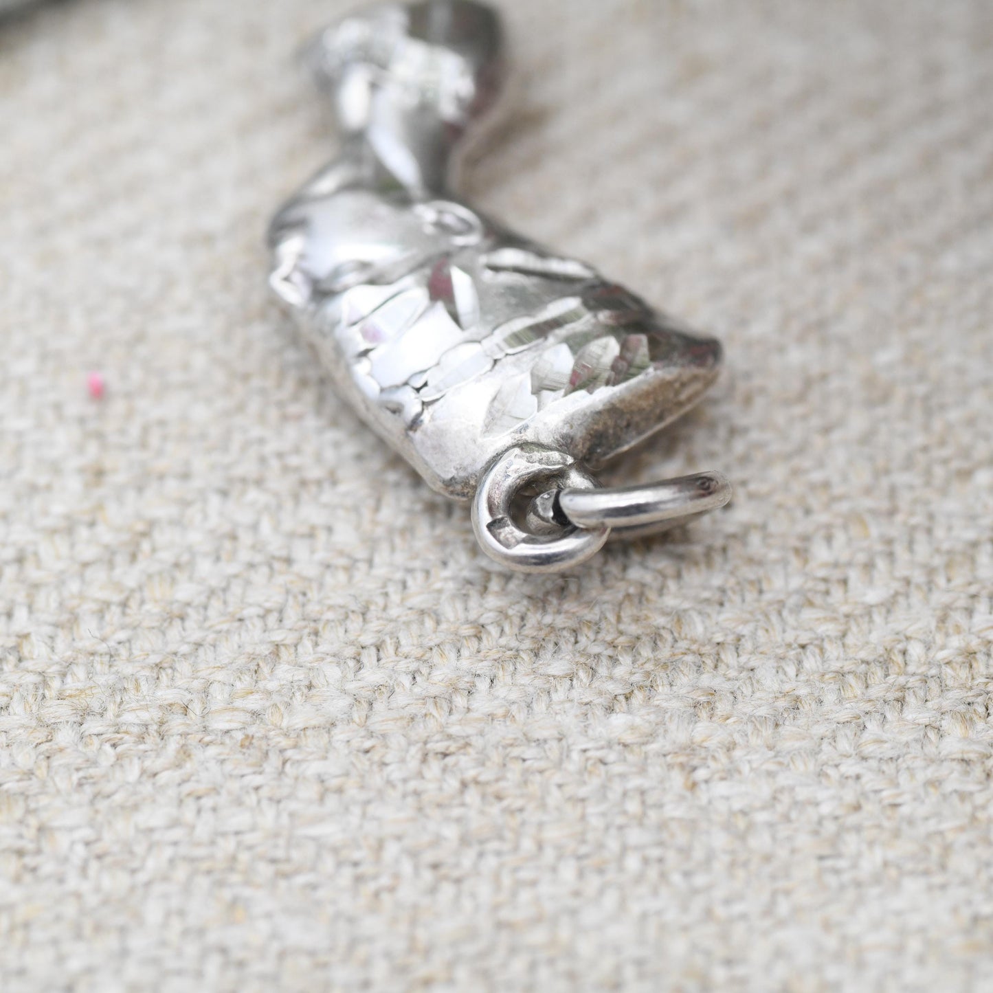 Vintage Egyptian Silver Queen Nefertiti Charm Pendant - Ancient Egypt Pharaoh | Detailed 3D Hand Cut Design | Charm Necklace Stack