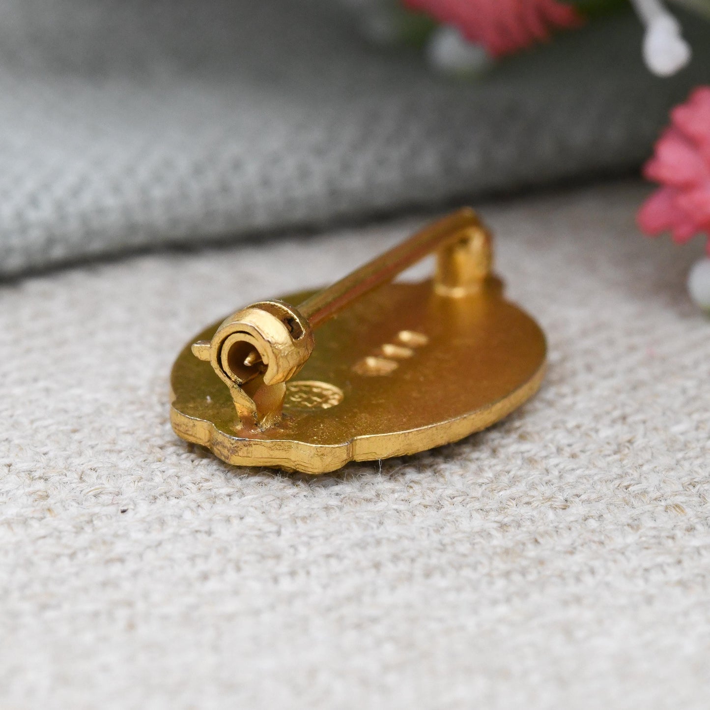 Vintage Gold Plated Sterling Silver Long Service Brooch 1961 CSRS Shapland - XXV 25 Years Pin | Ancient God Holding Earth Running on Clouds