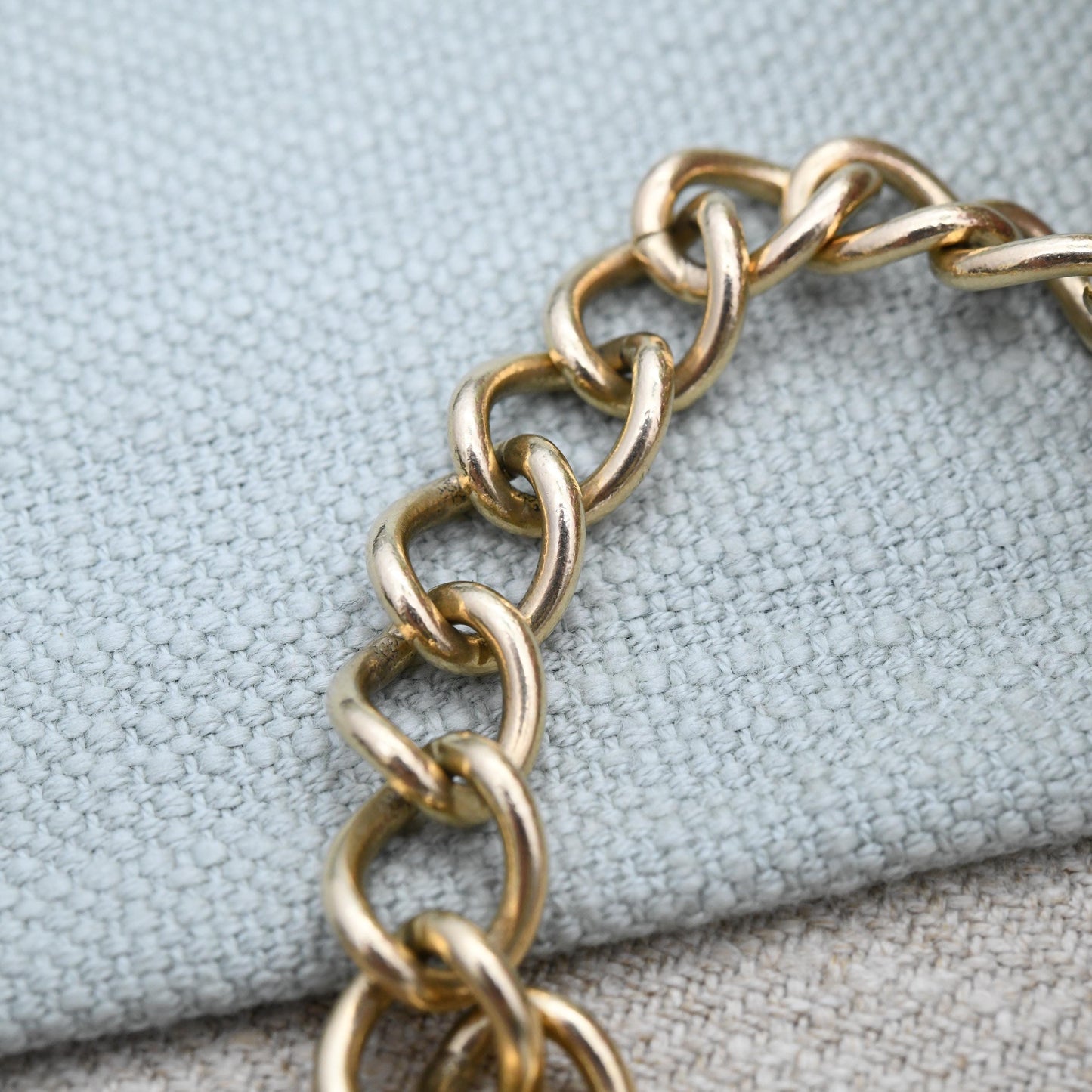 Vintage 9ct Gold Heart Padlock Clasp Curb Link Chain Bracelet with Safety Chain - Empty Charm Bracelet Hallmarked Solid Gold Jewellery Gift