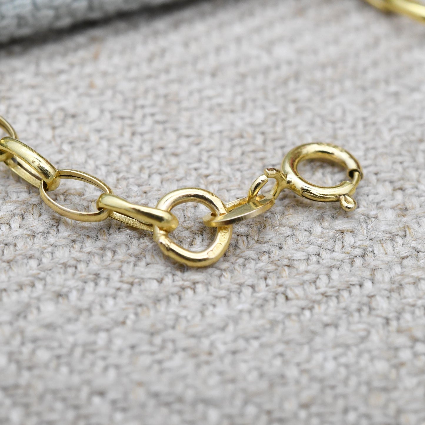 Vintage 9ct Gold Cable Chain Necklace - Long 9K Solid Gold Chain for Necklace Stack | 60cm | 24"