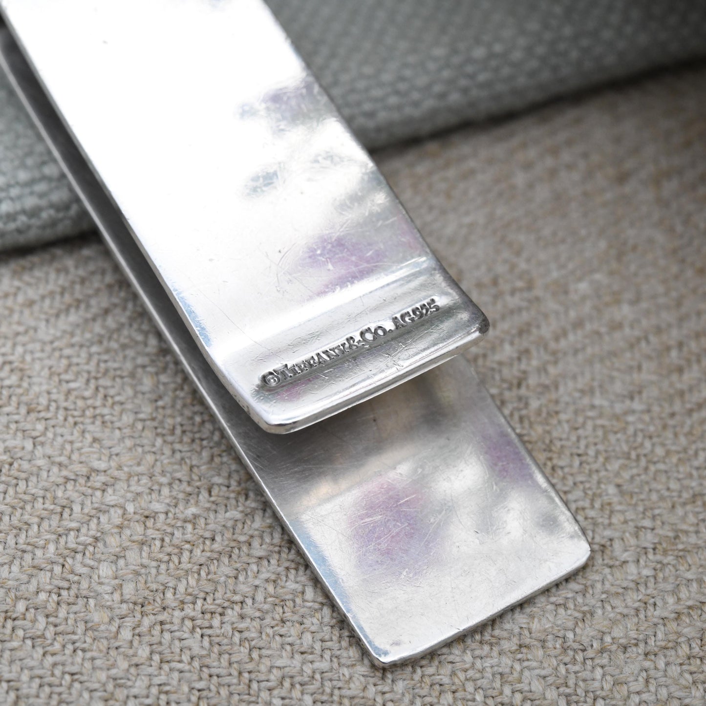 Tiffany 1837 Sterling Silver Money Clip T & Co - Wallet Accessory for Bank Notes | Minimal Everyday Solid Silver Gift for Him | Authentic