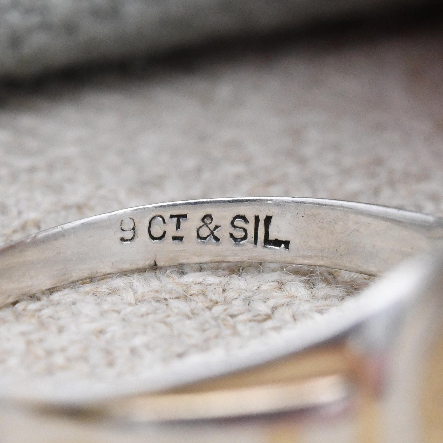 Vintage Sterling Silver Signet Ring Engraved - Mid-Century Gold Plated Unisex Signet Ring Jewellery Gift | UK Size - P | US Size - 7 1/2