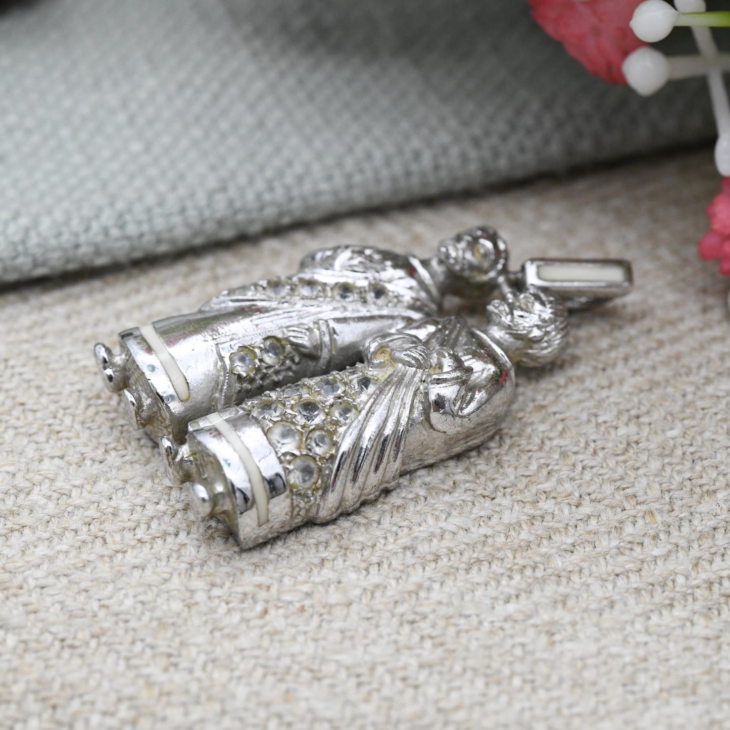 Sterling Silver Gemini Pendant - Ancient Men Twin Boys Astrological Zodiac Star Sign | Chunky Statement Necklace Charm | May June Birthday