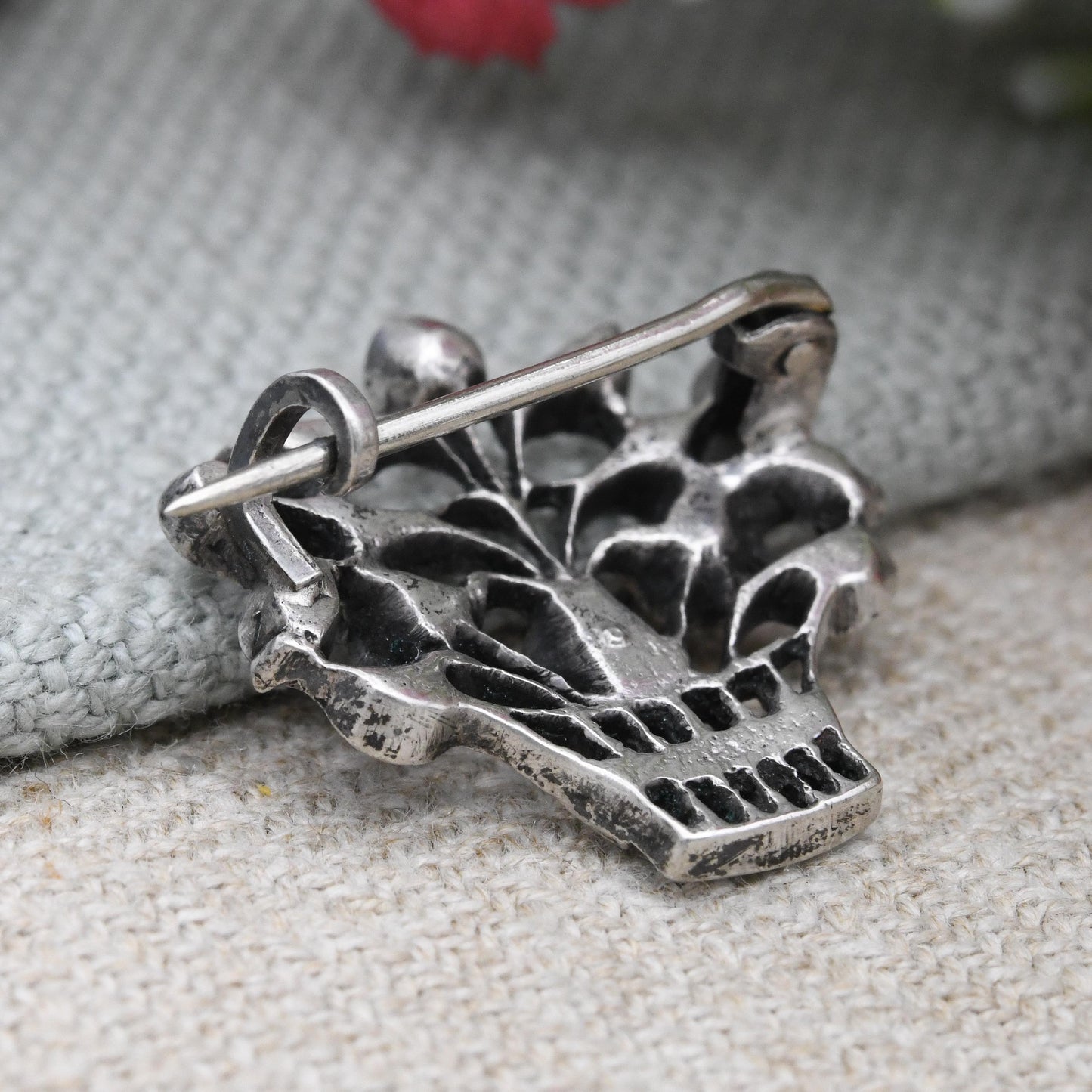 Antique Silver and Paste Giardinetti Brooch c. 1910s - Basket of Flowers Jewellery Statement Colourful Sparkly Brooch Gift | Rose Cut Stones