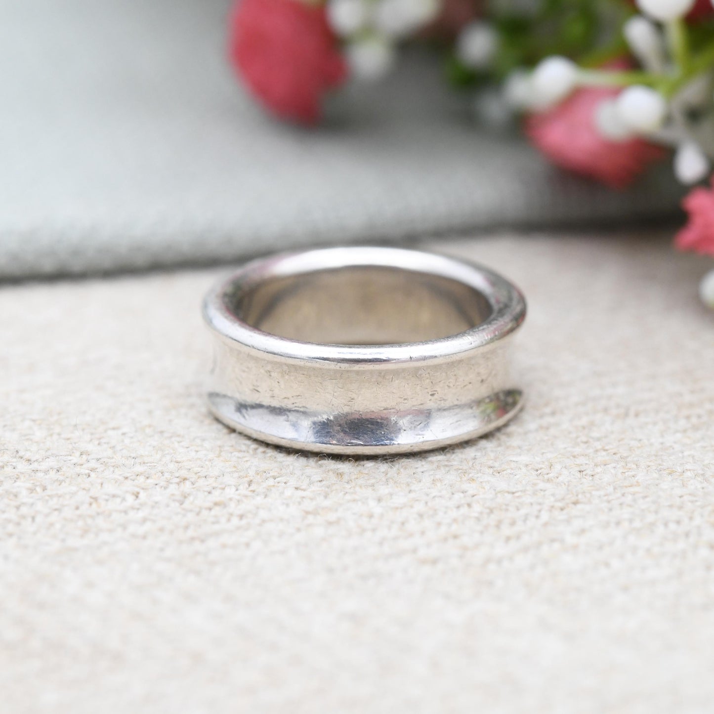 Vintage Tiffany 1837 Sterling Silver Ring T & Co 1997 - Designer Date Band Ring | Everyday Silver Jewellery | UK Size - K | US Size - 5 1/4