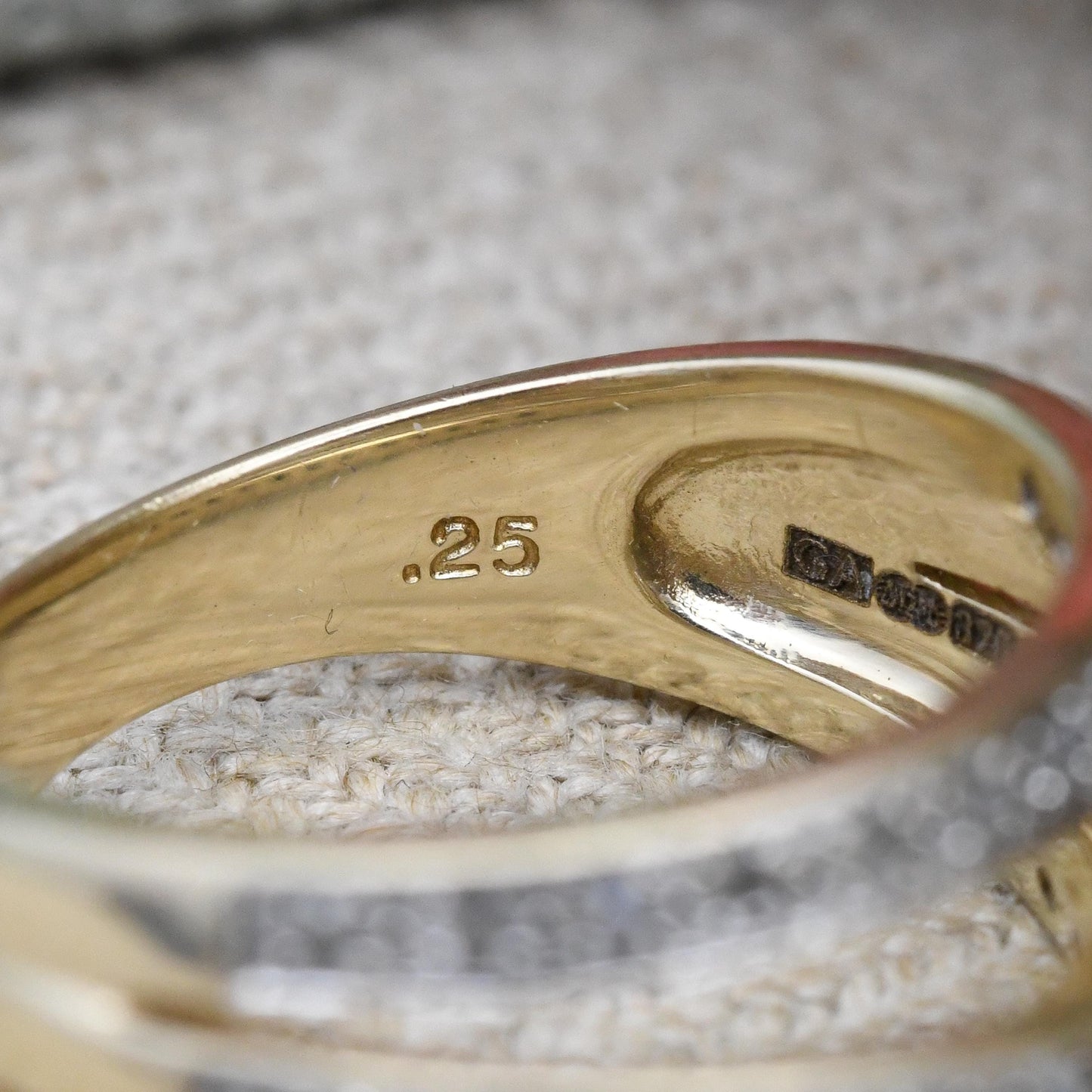 Vintage Multi Band Diamond Ring 9ct Gold Half Eternity .25 Carats 25 Points - Statement Chunky Band Ring Stack | UK Size - M US Size - 6 1/4