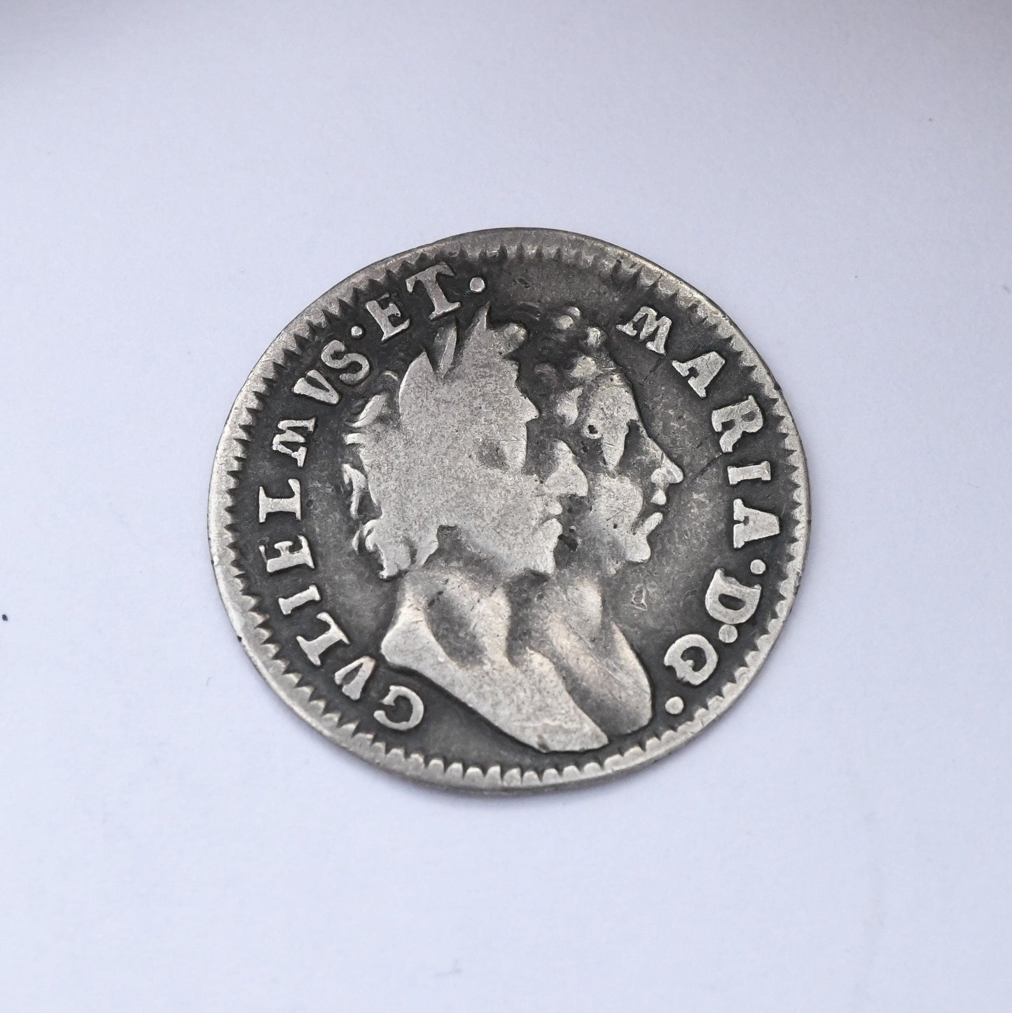 Georgian Love Token Silver William and Mary Coin William Carter Born April 20th 1773 - Engraved Pictorial Convict Token Cupid Baby Archer