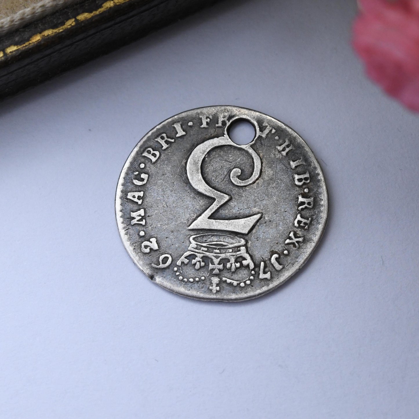 1762 George III Threepence Coin Pendant Antique Sterling Silver - Solid Silver Coin Jewellery | Lucky Thrupence Gift