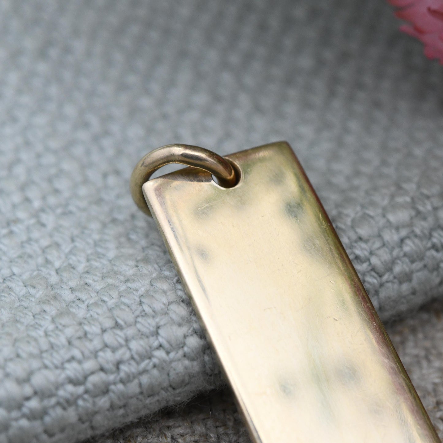 Vintage 9ct Gold Ingot Pendant 1977 SJL Sheffield Hallmark - Solid Gold Unisex Jewellery Charm for Necklace Stack | Yellow Gold Gift for Him