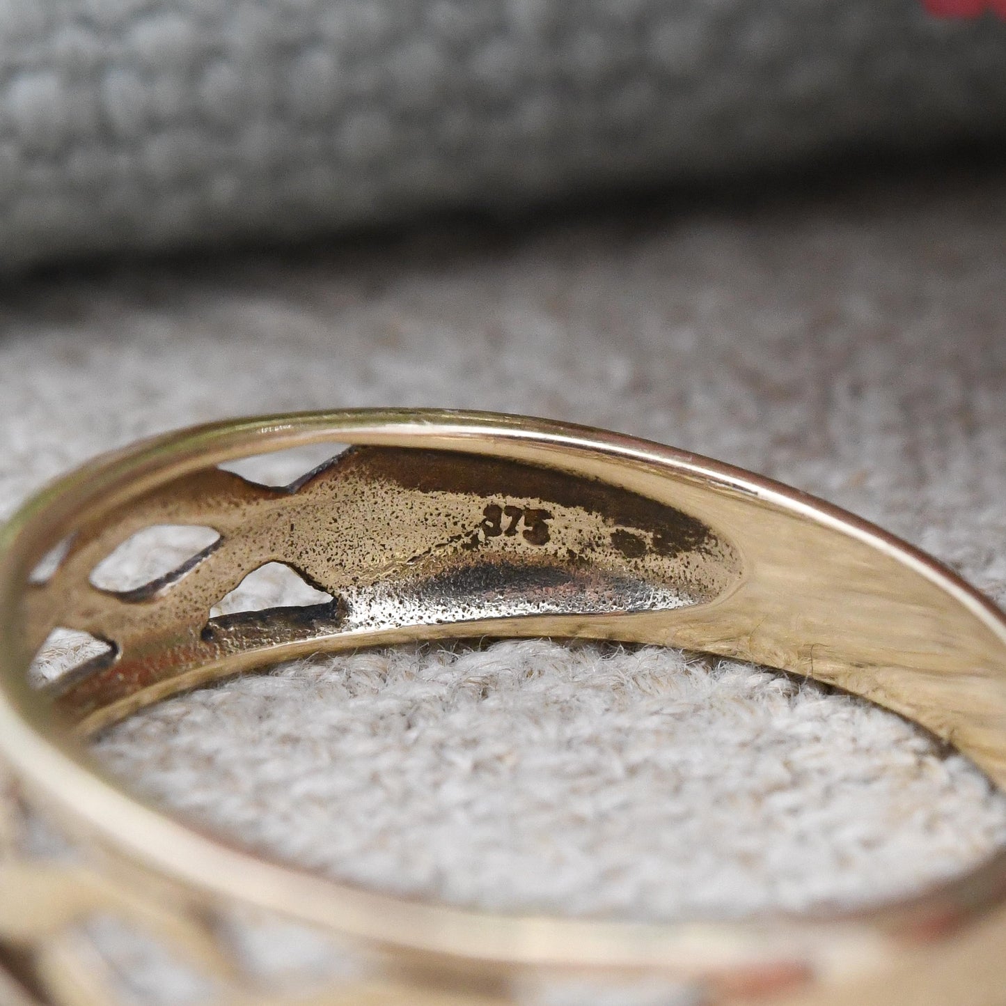 Vintage 9ct Gold Celtic Knot Band Ring - Open Woven Band | Unisex Band Ring | UK Size - O | US Size - 7 1/4