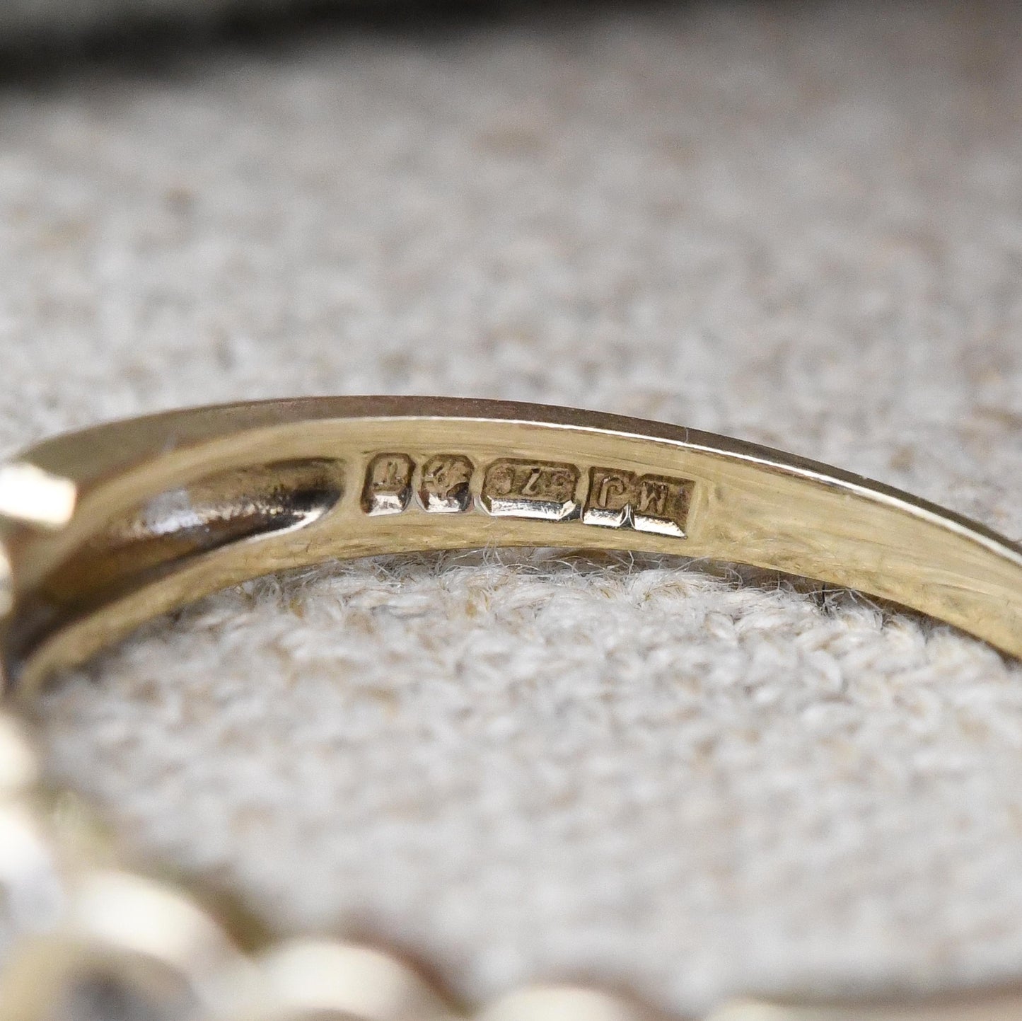 Vintage 9ct Gold Diamond Half Eternity Ring 1993 - Pretty Engagement Wedding Stacking Ring Jewellery Gift | UK Size - K | US Size - 5 1/4