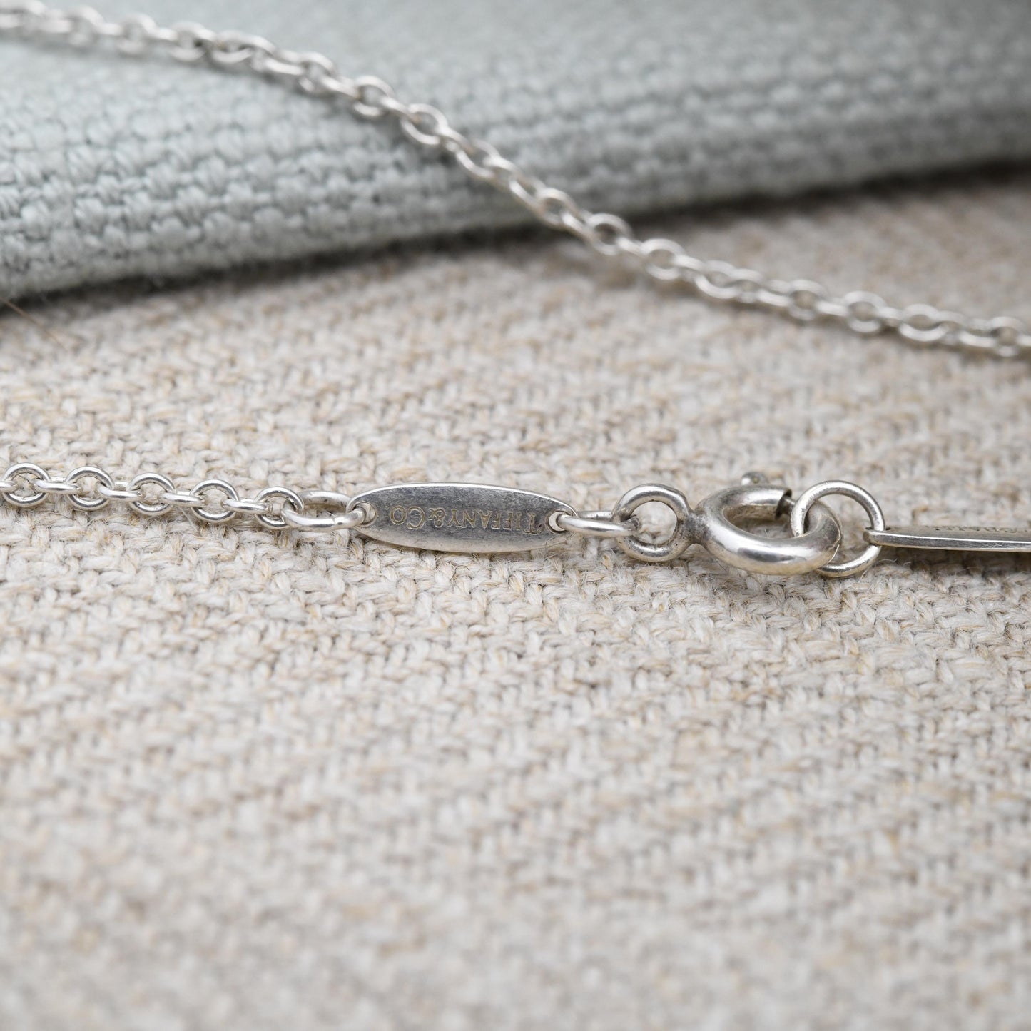 Tiffany & Co Elsa Peretti Open Heart Pendant Necklace Sterling Silver - Large Size 27mm | Genuine Signed Designer Jewellery Cable Chain 18"
