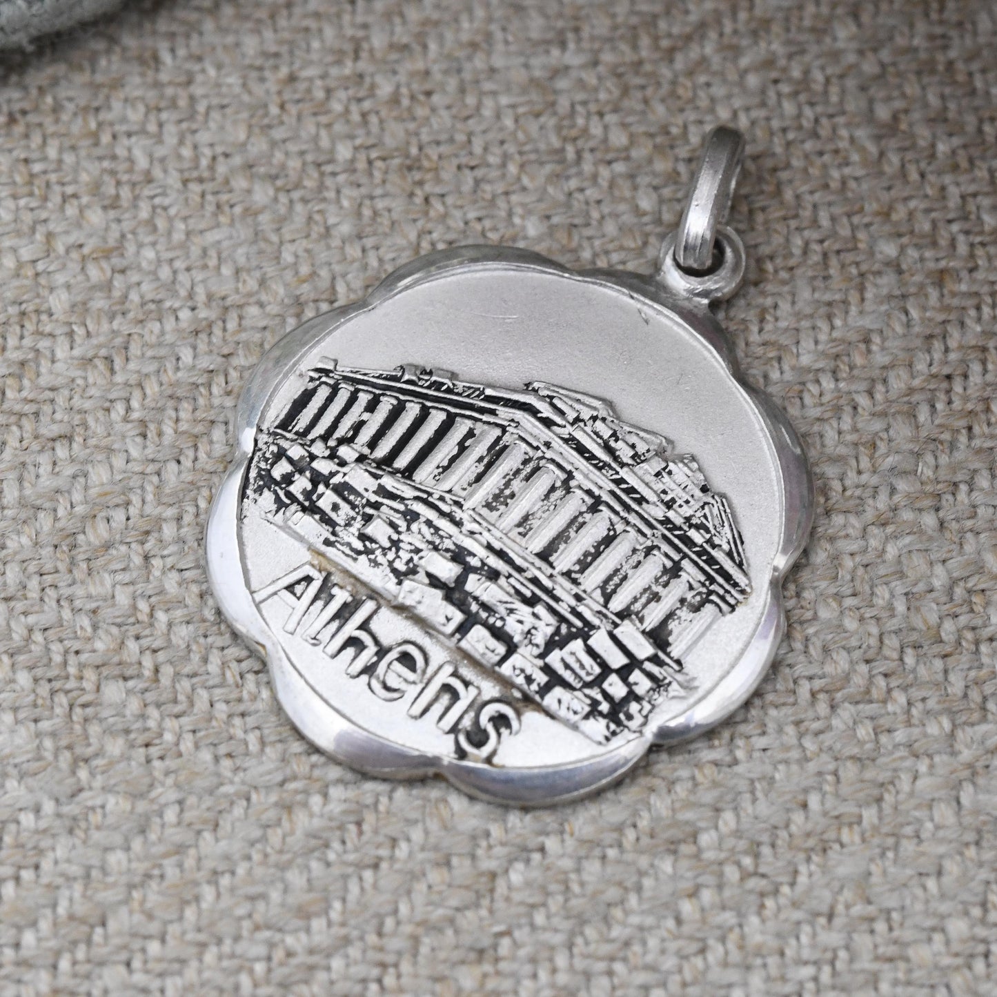 Vintage Silver Athens Parthenon Pendant - Ancient Greece Temple Souvenir | Acropolis Souvenir Gift from Athens | 900 Greek Silver