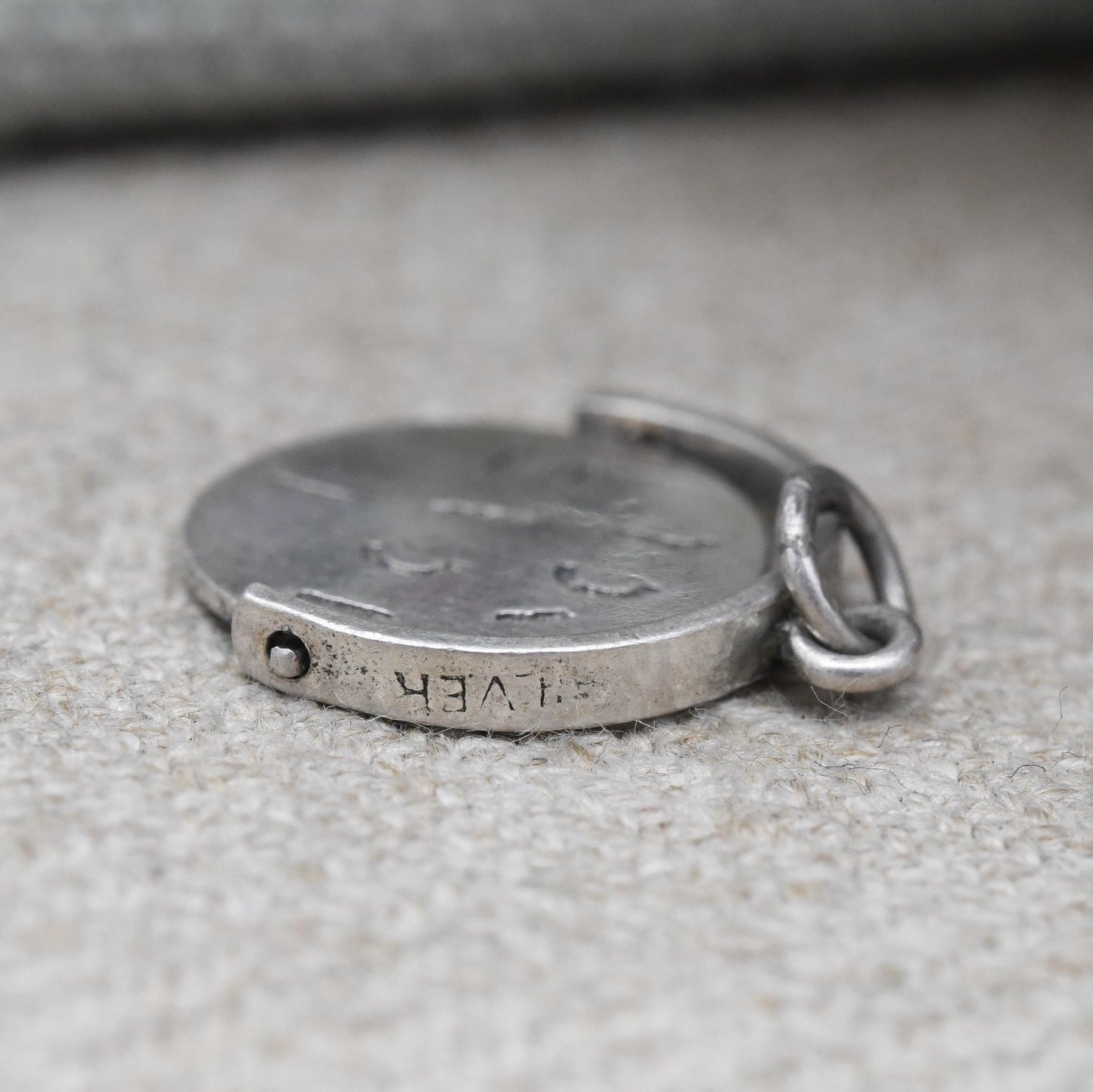Vintage Sterling Silver I love You Spinning Charm Pendant - Spinner Fob Love and Friendship | Gift for Charm Bracelet Necklace Stack