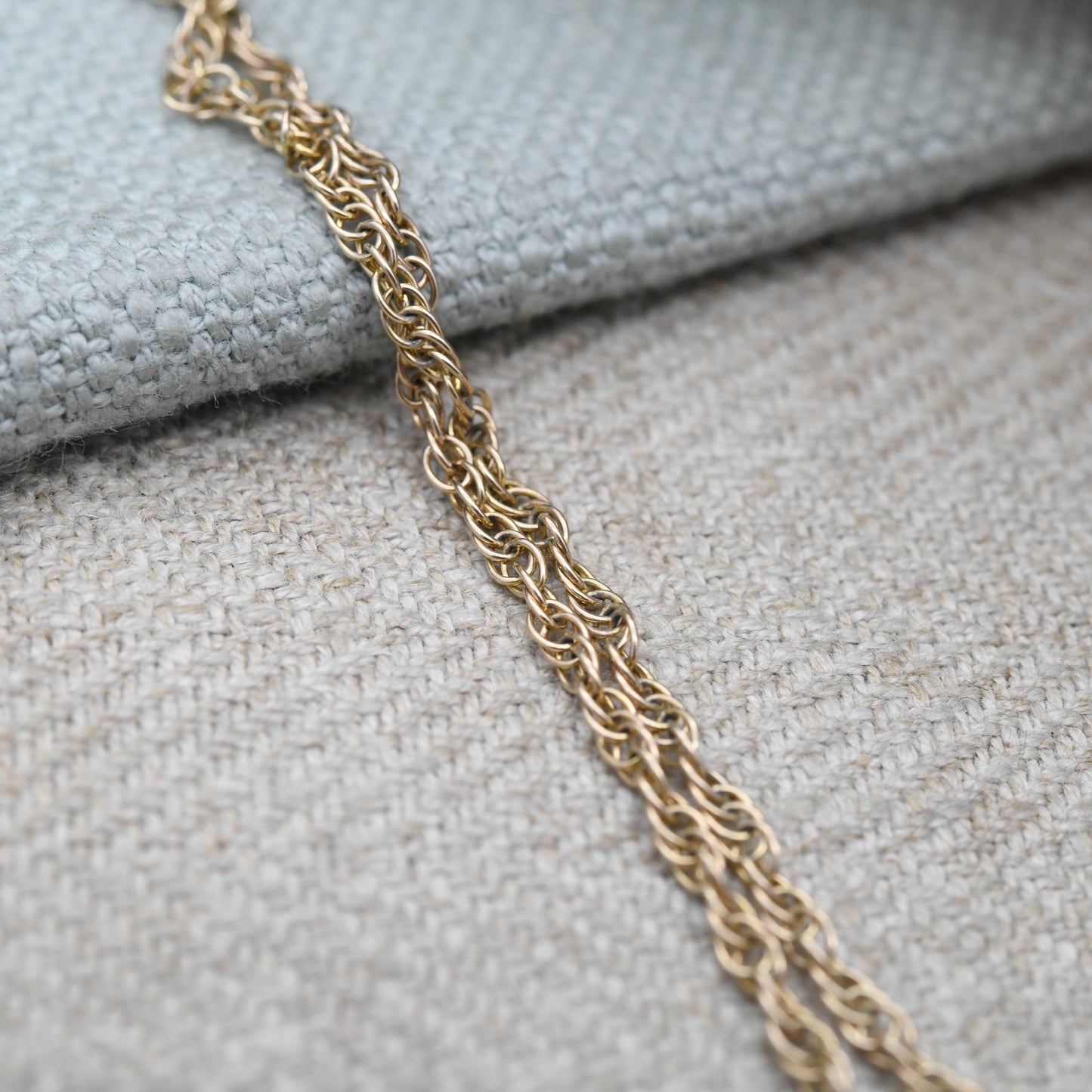 Vintage 9ct Gold Chain Necklace Prince of Wales Link - Unisex 9K Solid Gold Chain | Yellow Gold Everyday Jewellery | 51cm | 20"