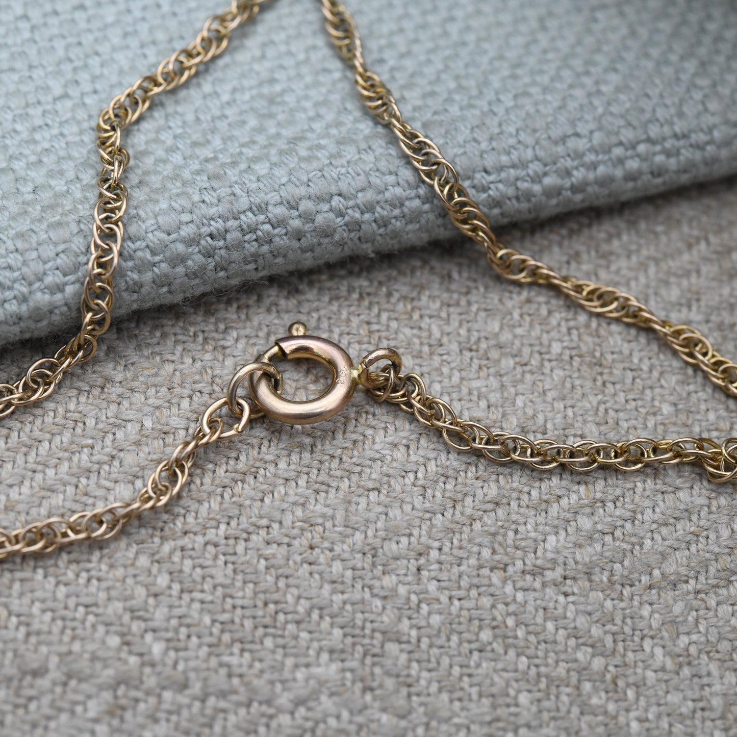 Vintage 9ct Gold Chain Necklace Prince of Wales Link - Unisex 9K Solid Gold Chain | Yellow Gold Everyday Jewellery | 51cm | 20"