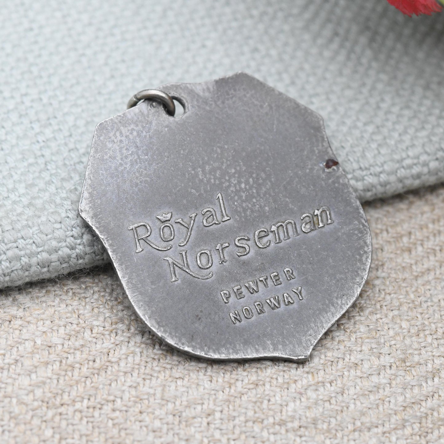 Vintage Libra Pendant by Royal Norseman Pewter Norway - Scales Zodiac Star Sign Astrology Theme Jewellery | September October Birthday Gift