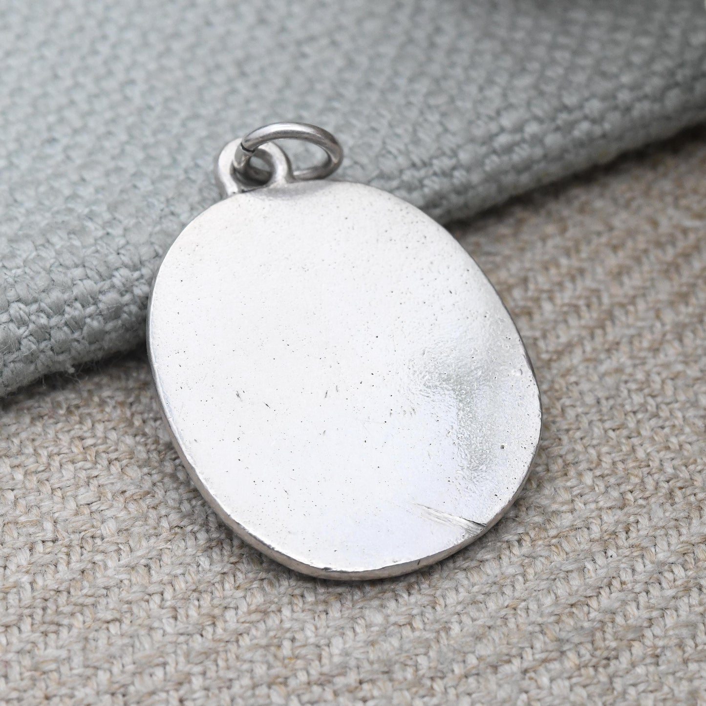 Vintage Sterling Silver Pendant Hearts and Crosses Design - Tic Tac Toe Noughts and Crosses | Studio Chunky Silver Love Heart Jewellery