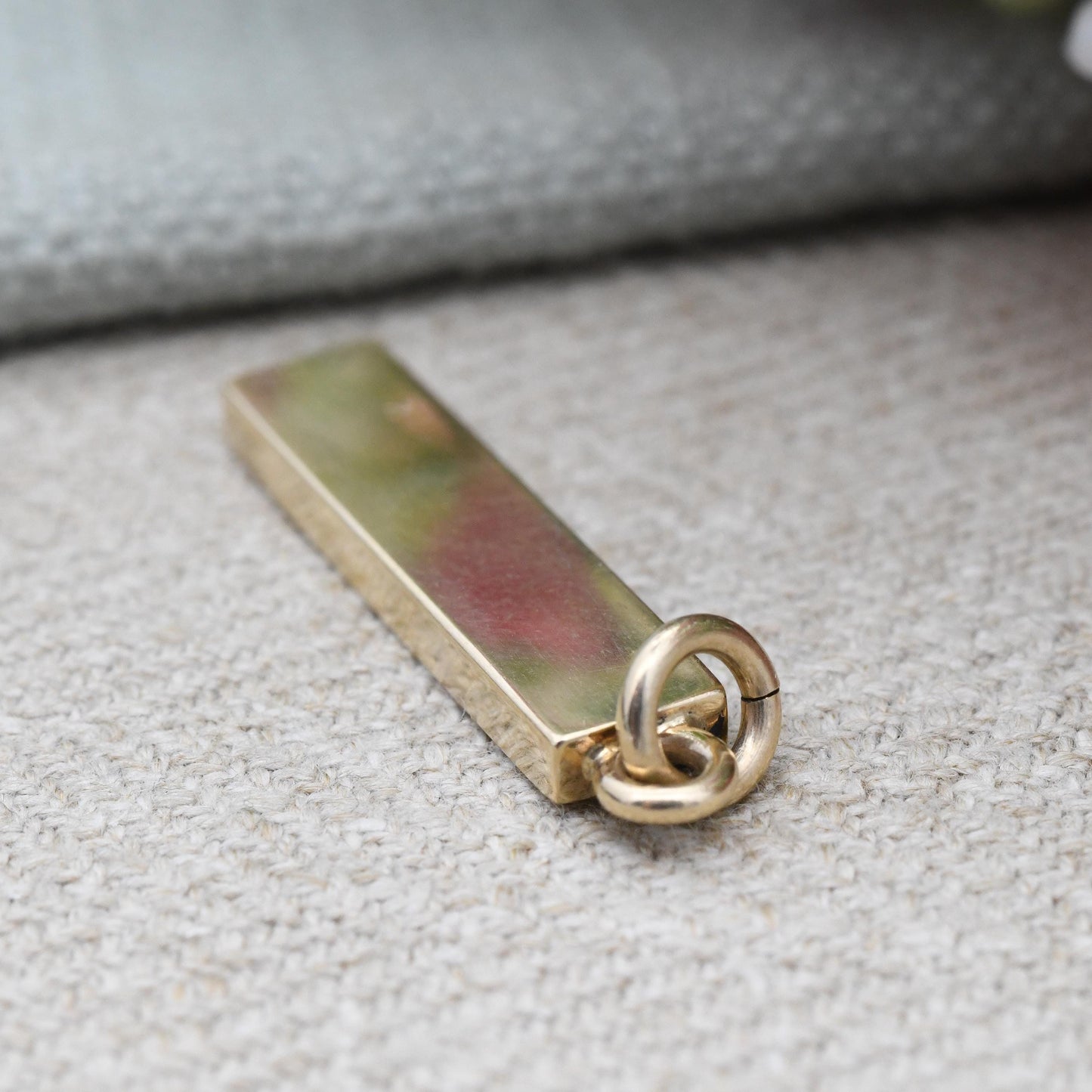 Vintage 9ct Gold Ingot Pendant 2000 Millennium Hallmark WJP - Solid Gold Unisex Jewellery Charm for Necklace Stack Yellow Gold Gift for Him