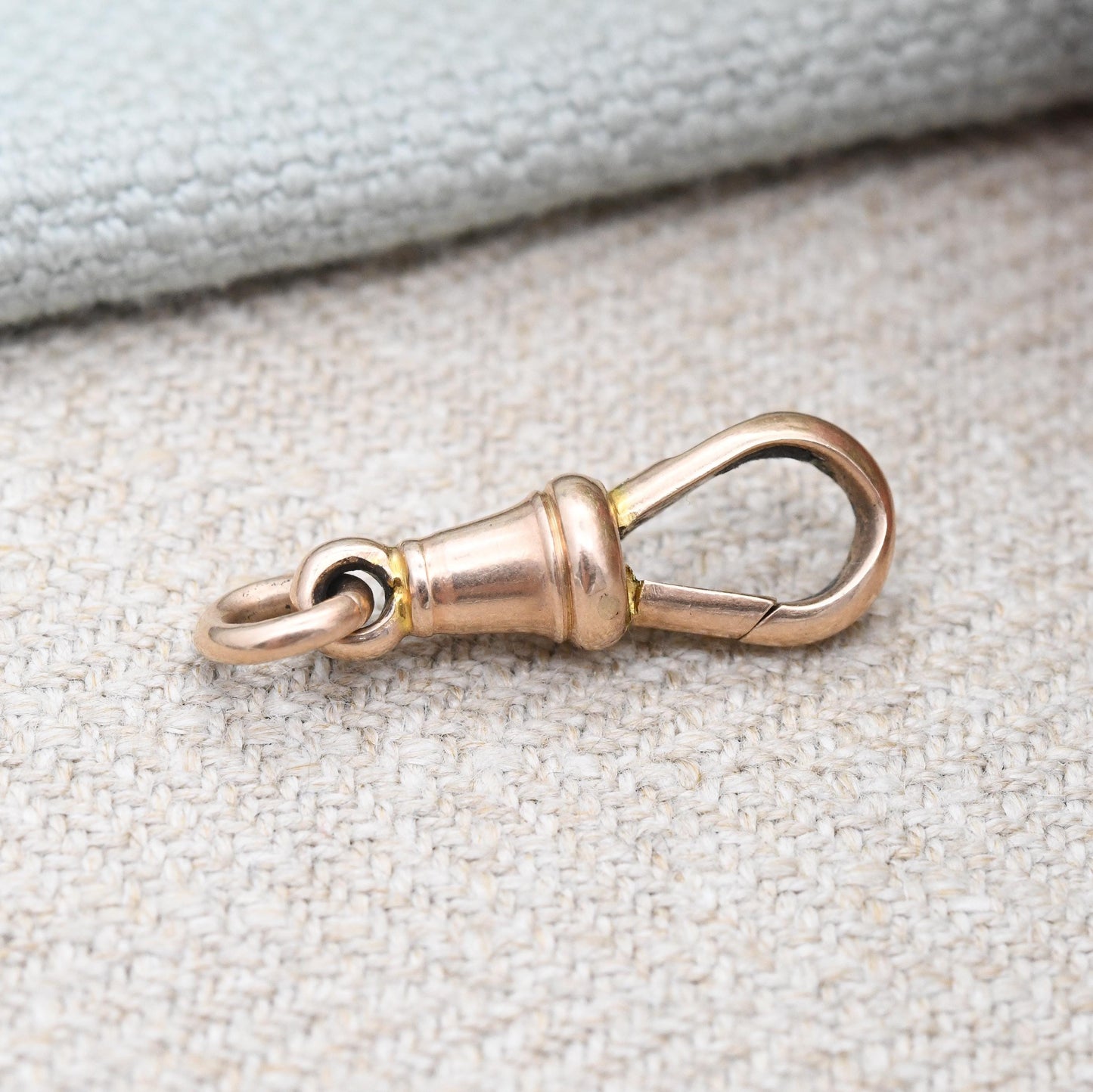 Antique 9ct Gold Dog Clip Clasp by Charles Daniel Broughton - Chunky Solid Gold Fastener for Watch Chain | Charm Bracelet | Pendant Necklace