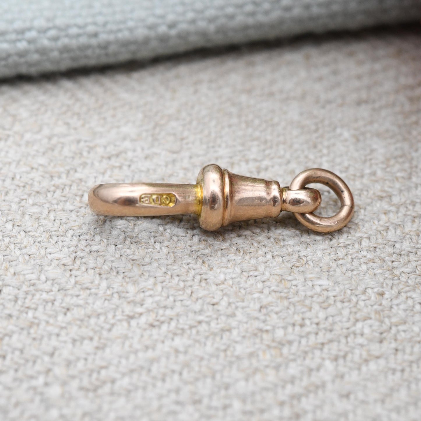 Antique 9ct Gold Dog Clip Clasp by Charles Daniel Broughton - Chunky Solid Gold Fastener for Watch Chain | Charm Bracelet | Pendant Necklace