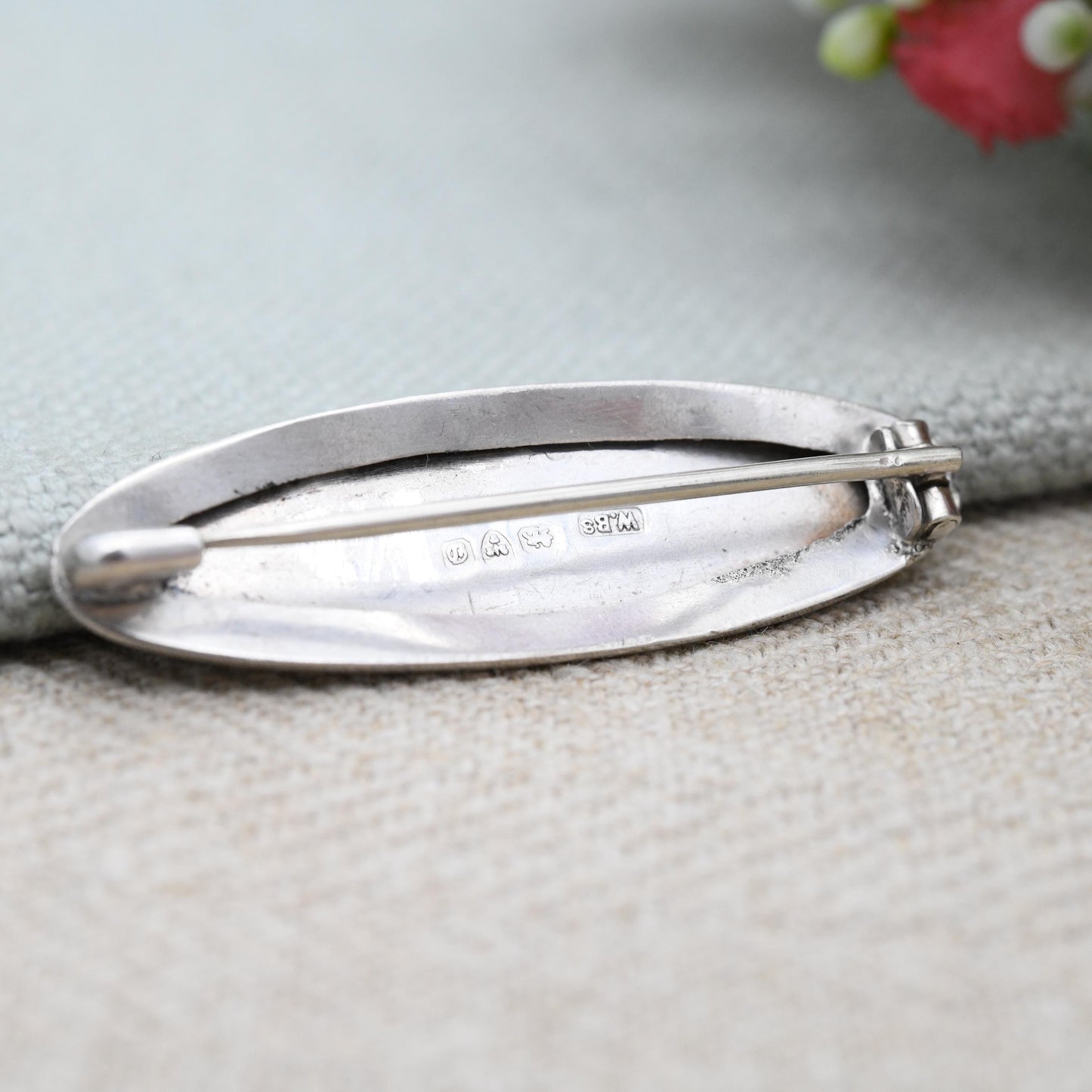 Antique Sterling Silver Madge Name Brooch 1904 Edwardian by Ward Brothers WBs - Personalised Sentimental Name Jewellery | Chester Hallmarks