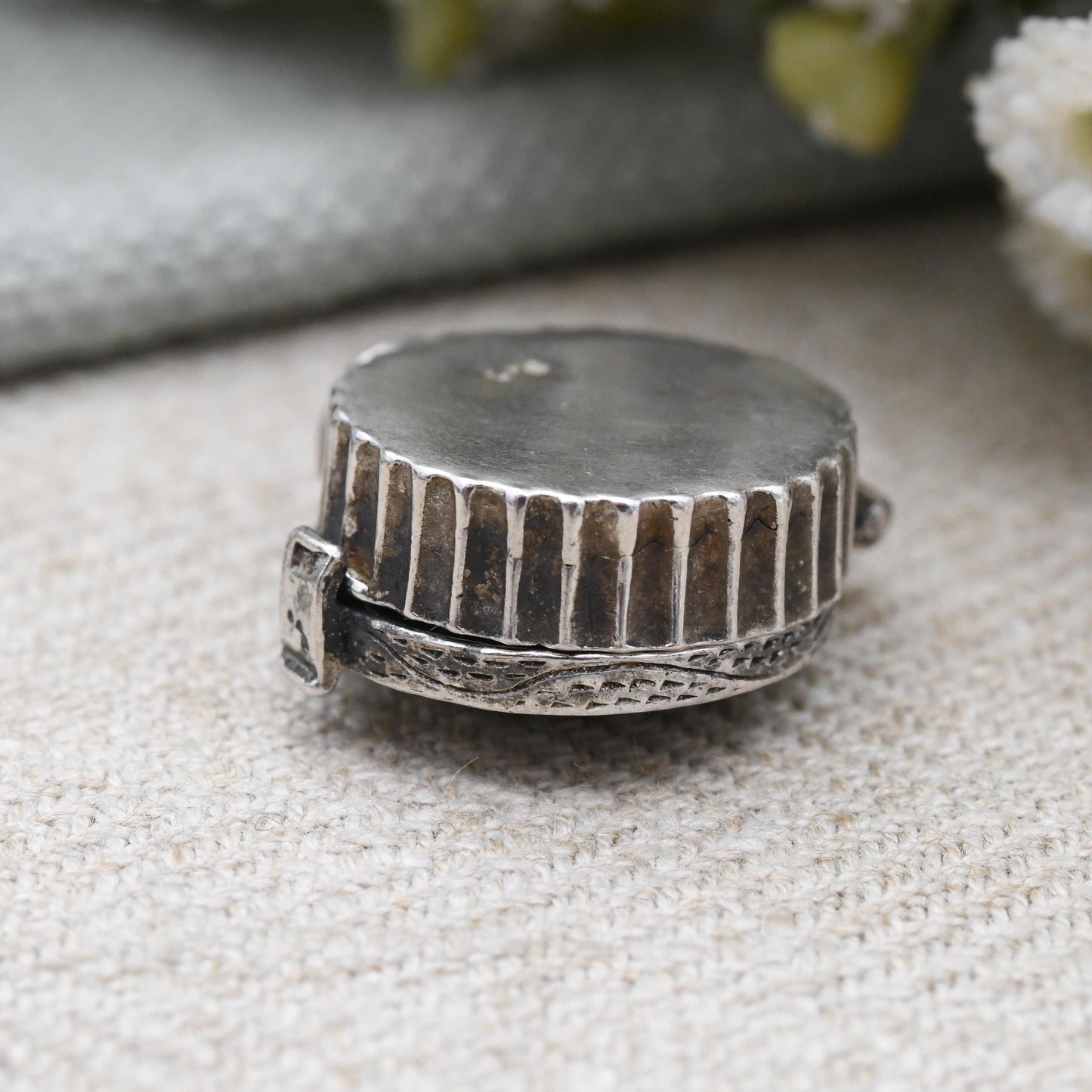 Vintage Sterling Silver Opening Compass Charm Pendant - Miniature Working Compass Jewellery | Unusual Necklace Charm | Gift for Traveller