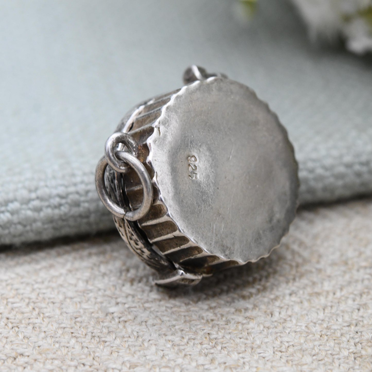 Vintage Sterling Silver Opening Compass Charm Pendant - Miniature Working Compass Jewellery | Unusual Necklace Charm | Gift for Traveller