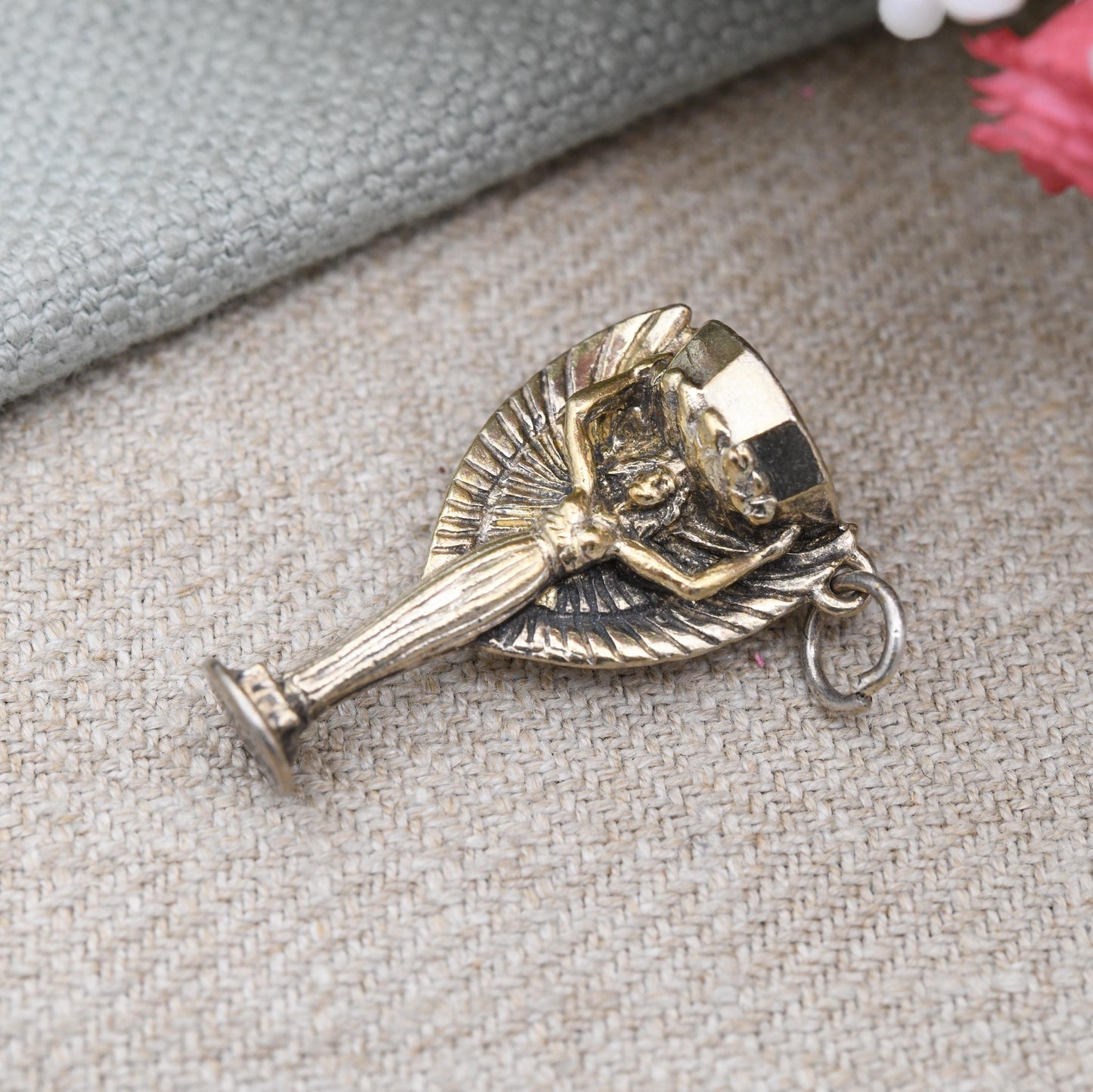 Vintage England 1966 Trophy Charm Sterling Silver Jules Rimet Pendant - Fifa World Cup Final Winners Football Gold Cup | Coupe du Monde