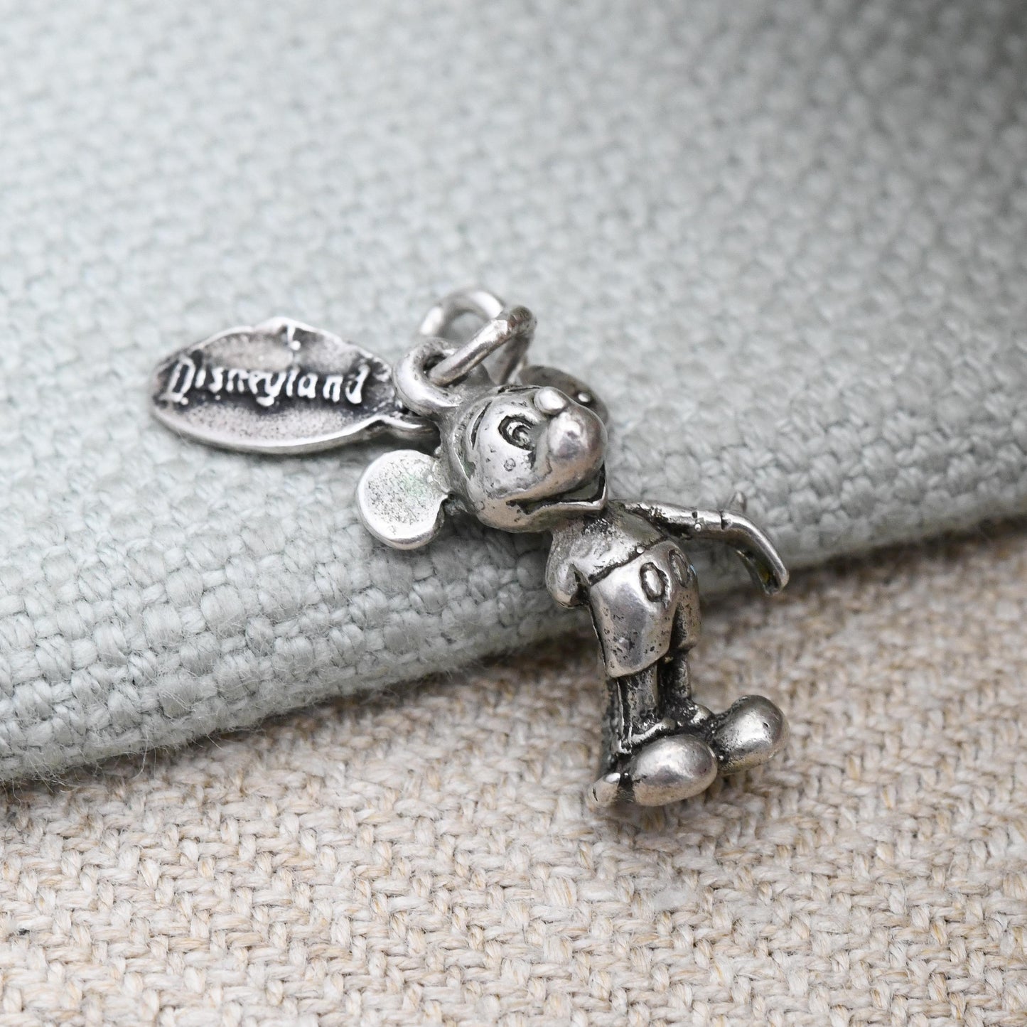 Vintage Mickey Mouse Sterling Silver Charm Pendant Disneyland Paris - Official Walt Disney Productions Character Detailed | Charm Bracelet