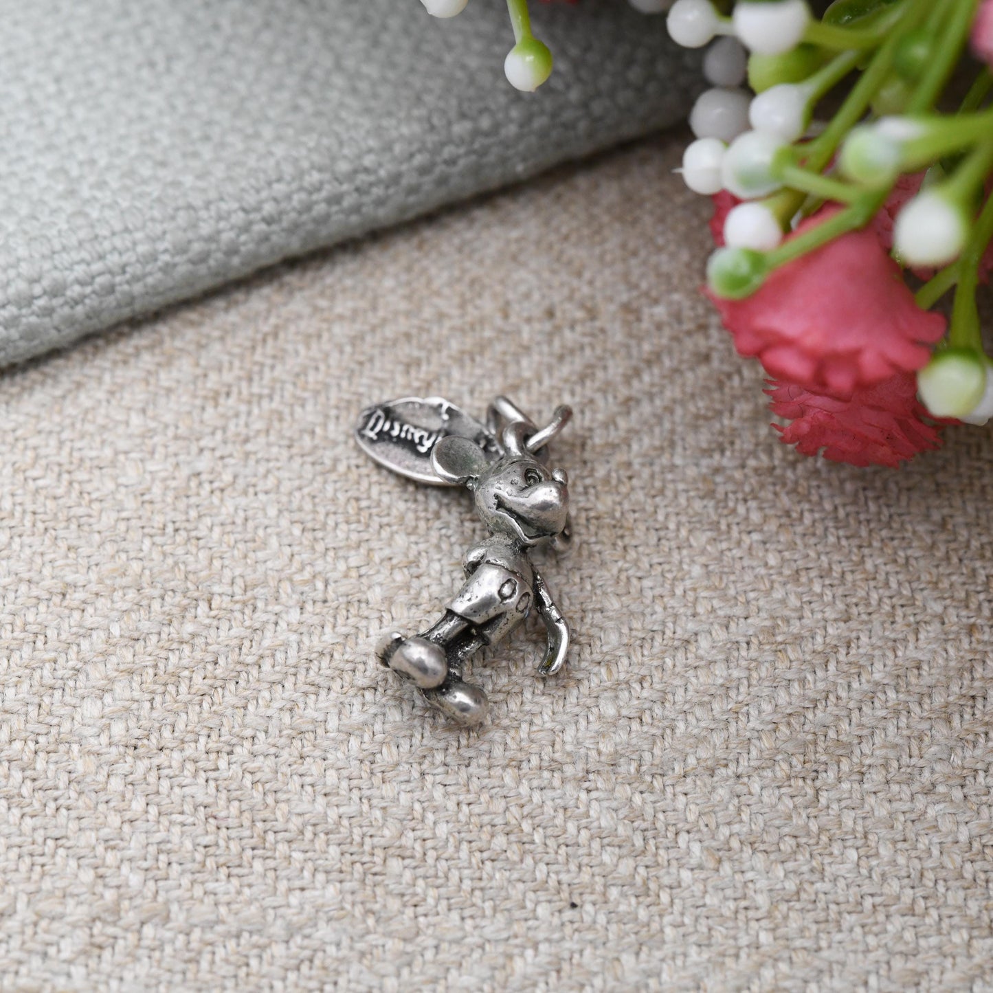 Vintage Mickey Mouse Sterling Silver Charm Pendant Disneyland Paris - Official Walt Disney Productions Character Detailed | Charm Bracelet