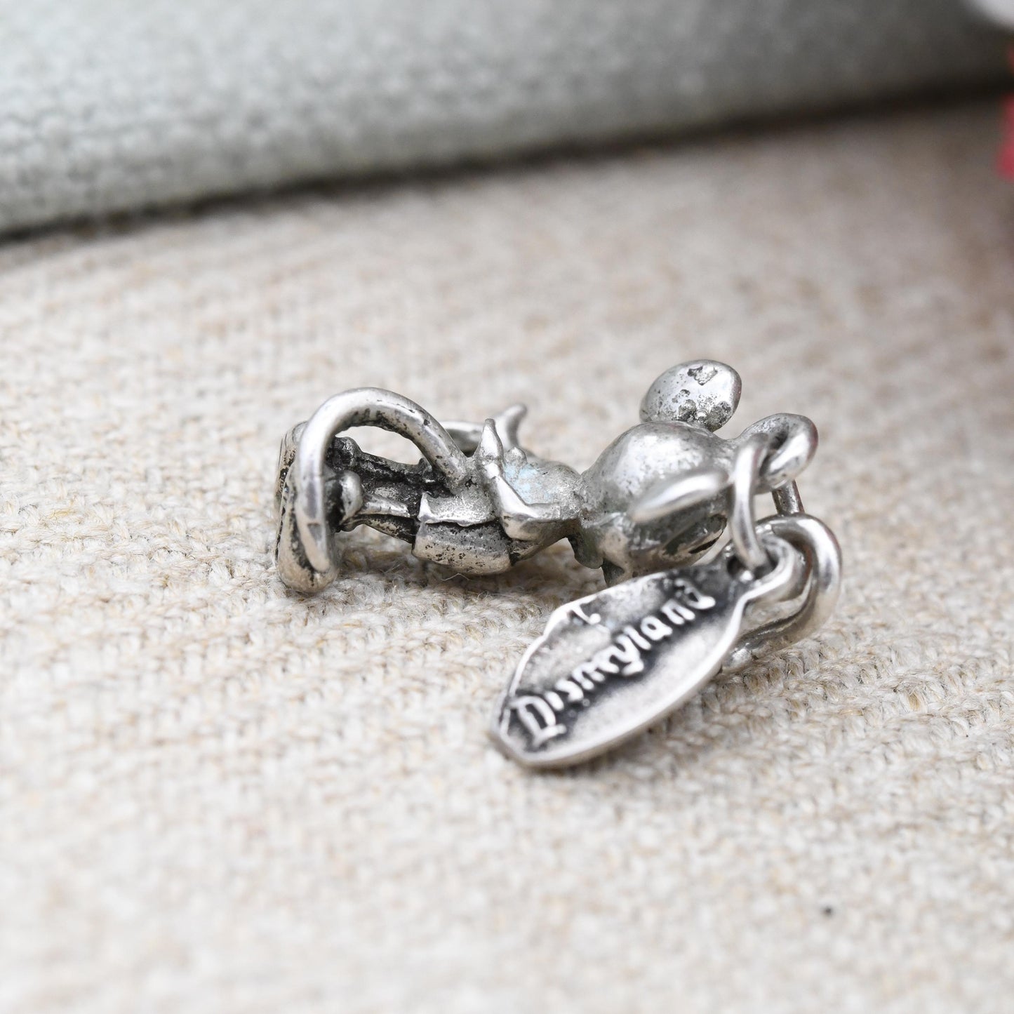 Vintage Mickey Mouse Sterling Silver Charm Pendant Disneyland Paris - Official Walt Disney Productions Character Detailed | Charm Bracelet