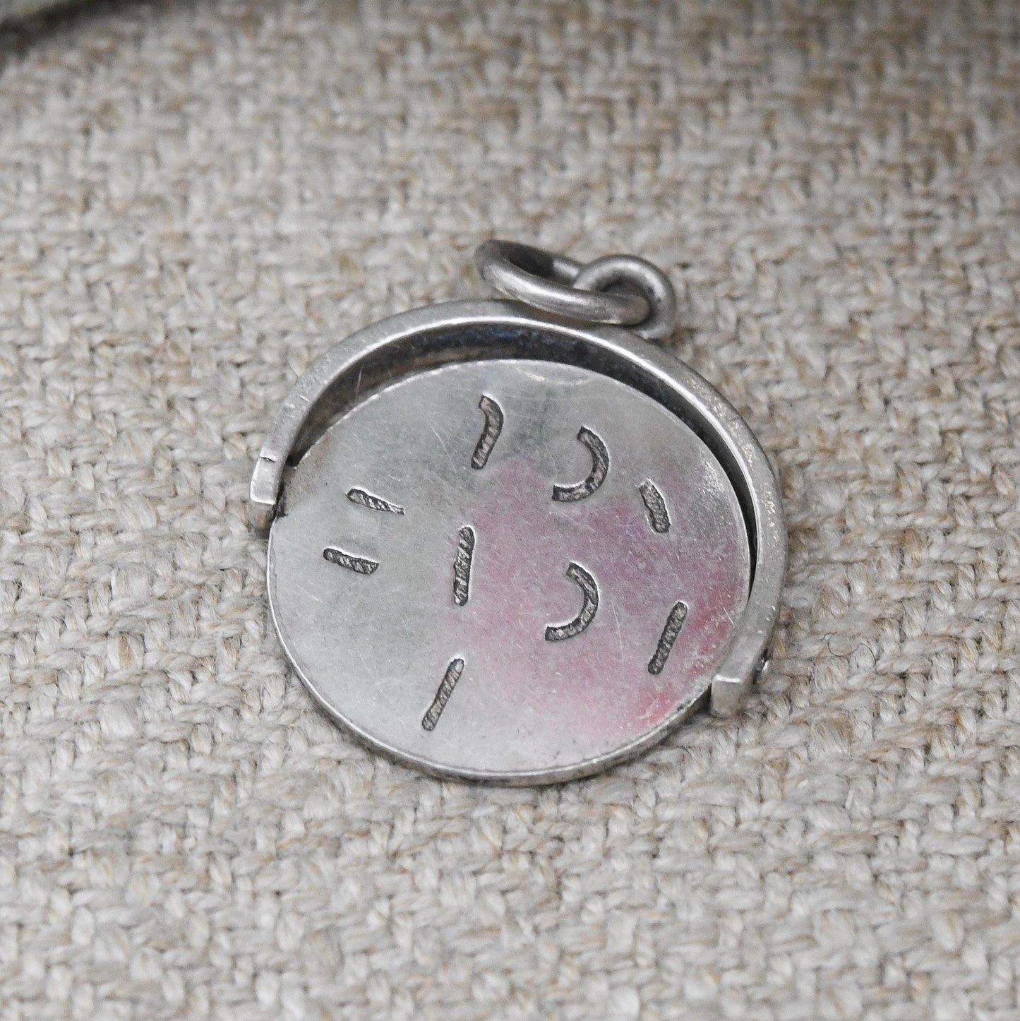 Vintage Sterling Silver I love You Spinning Charm Pendant - Spinner Fob Love and Friendship | Gift for Charm Bracelet Necklace Stack