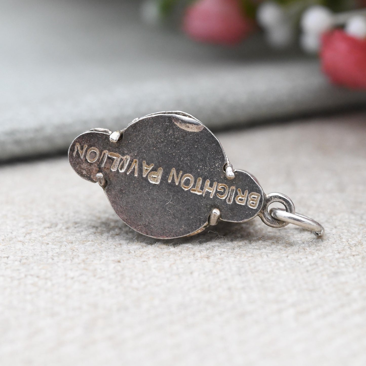 Vintage Sterling Silver Brighton Pavilion Charm Pendant - British Souvenir Jewellery England Tourist | Charm Bracelet Necklace Pendant Gift