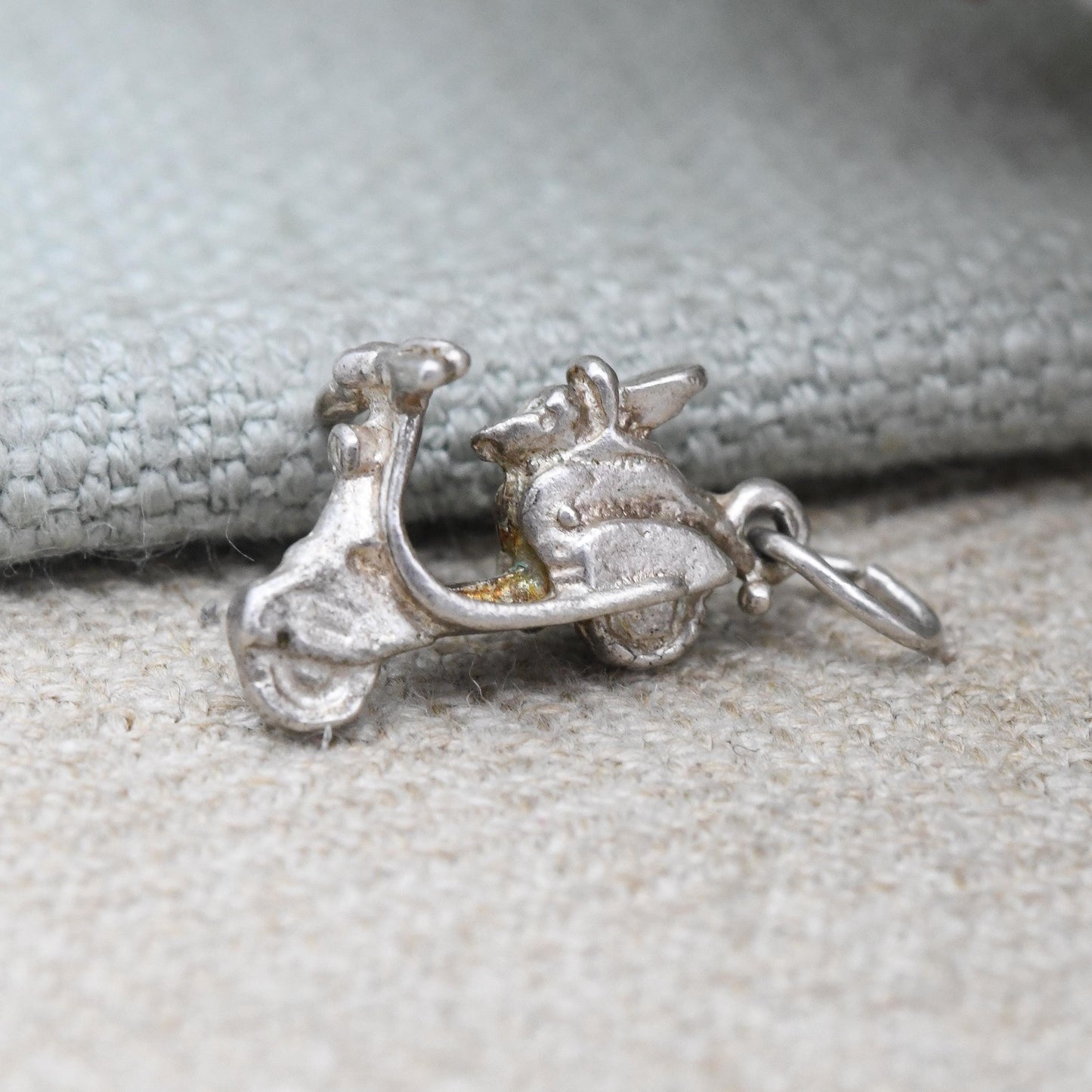 Vintage Sterling Silver Scooter Charm / Pendant - Vespa Motorbike Motor Bike Vehicle | Gift for Travel Lover Charm Bracelet