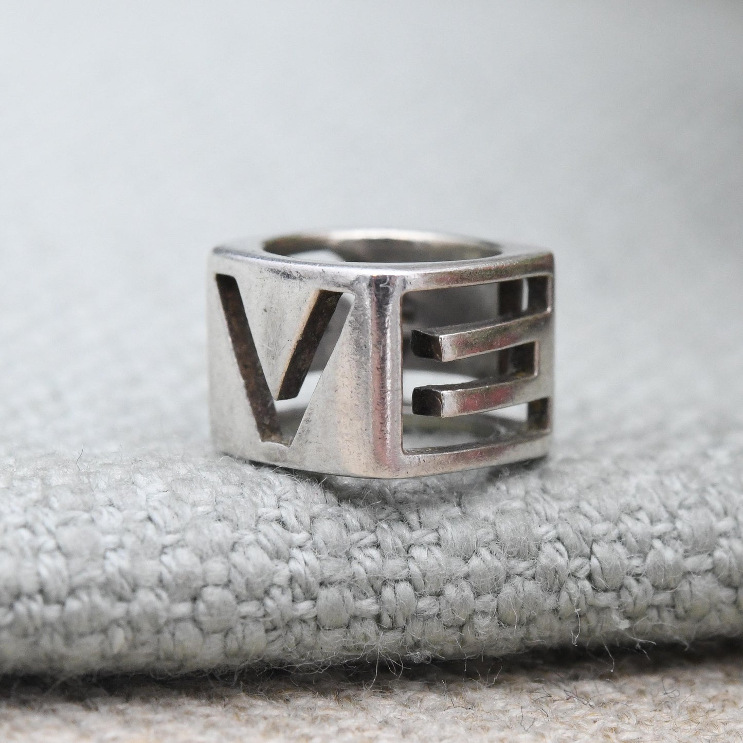 Tiffany & Co Era Love Pendant Sterling Silver Square Cube Necklace Charm - Signed Genuine Designer Jewellery Christmas Gift