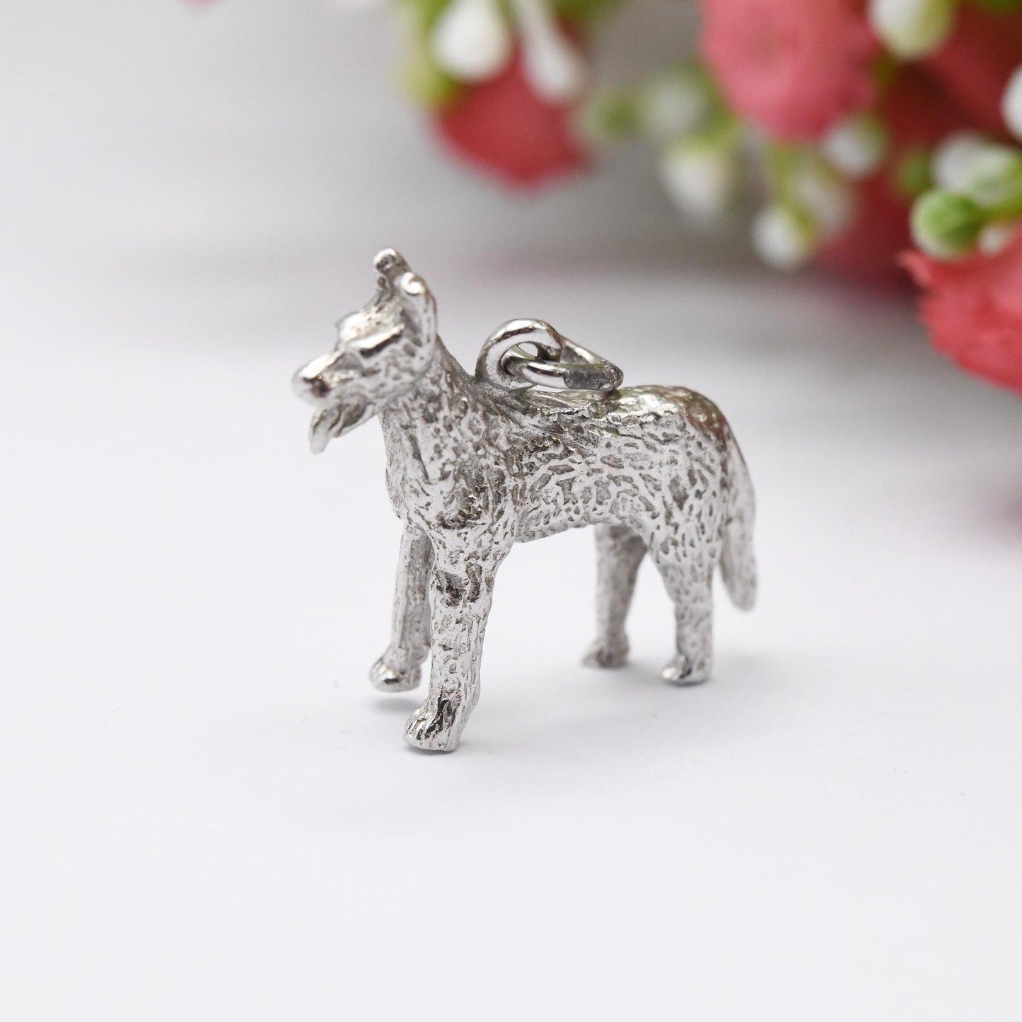 Vintage Sterling Silver German Shepherd Charm Pendant - Alsatian | Dog Charm | Gift for Charm Bracelet