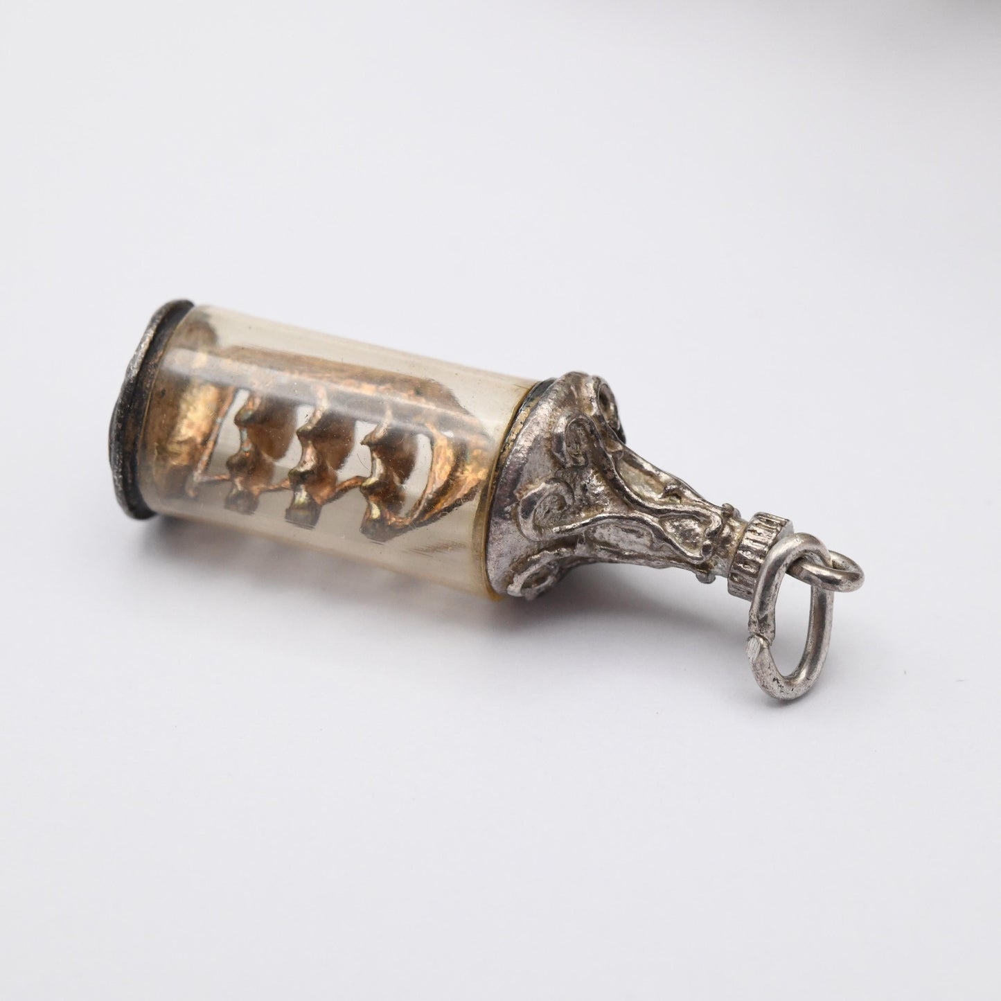 Vintage Sterling Silver NUVO Ship in a Bottle Charm Pendant - Sea | Boat | Souvenir Gift for Charm Bracelet