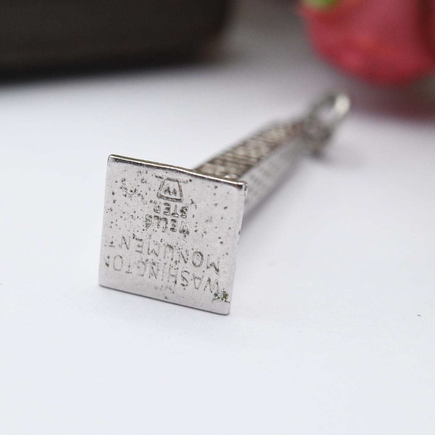 Vintage Sterling Silver Washington Monument Charm Pendant - American | Wells | Souvenir Gift for Charm Bracelet