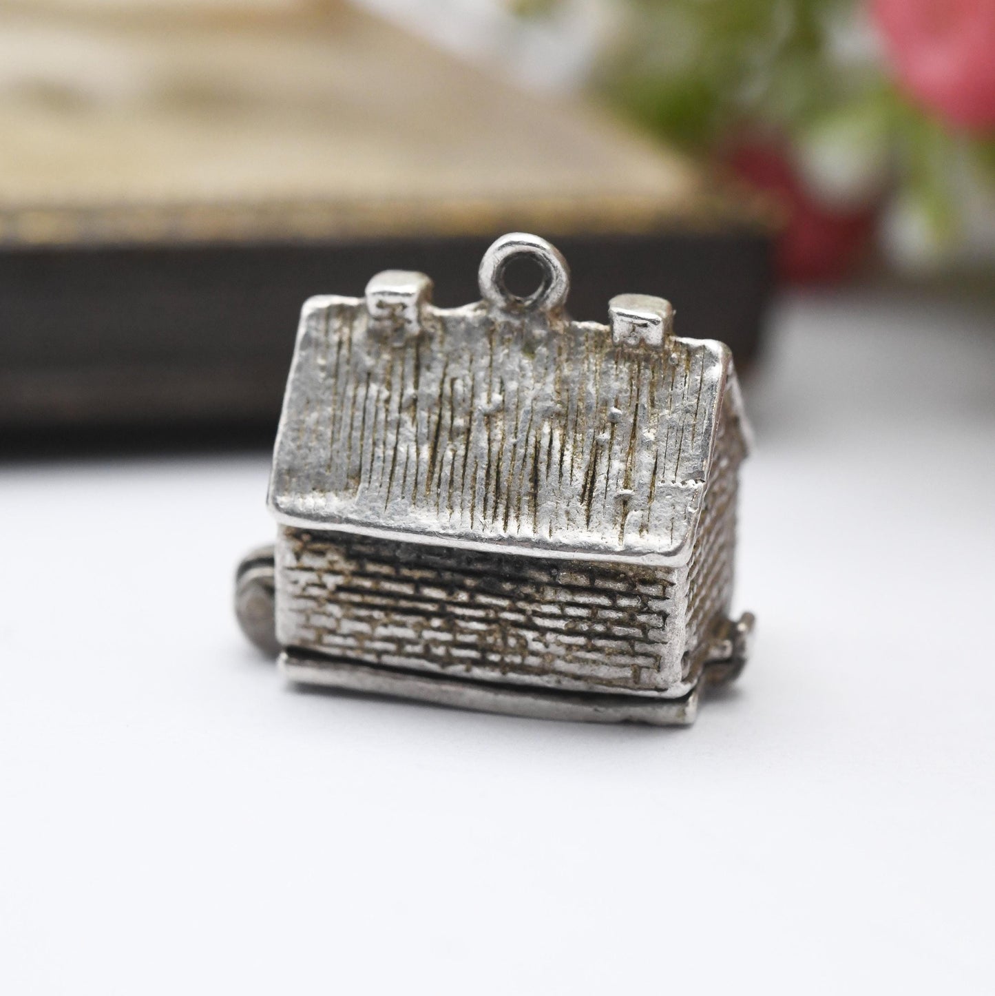 Vintage Sterling Silver NUVO Pub Charm Pendant - Public House | Moving | Articulated | Opening