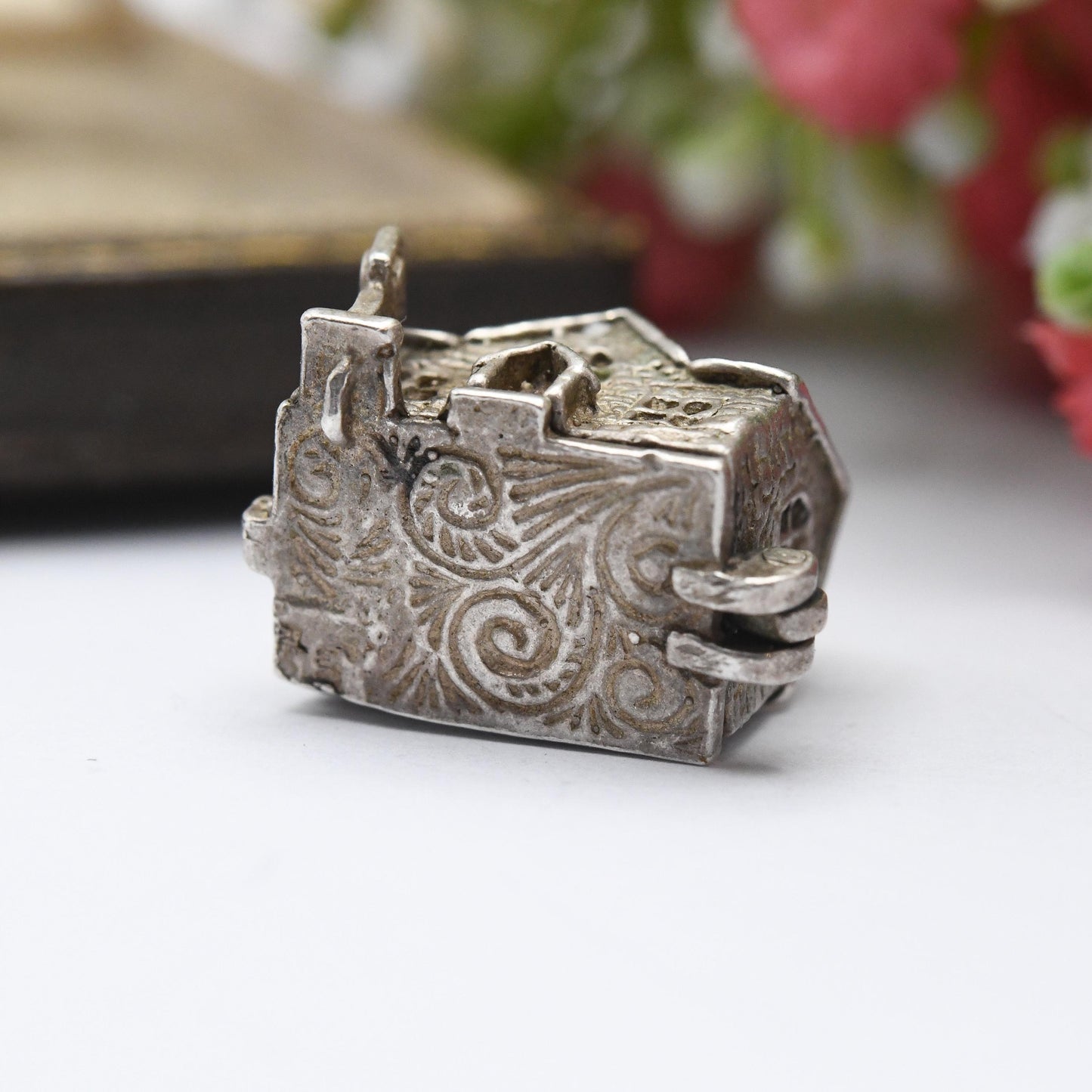 Vintage Sterling Silver NUVO Pub Charm Pendant - Public House | Moving | Articulated | Opening