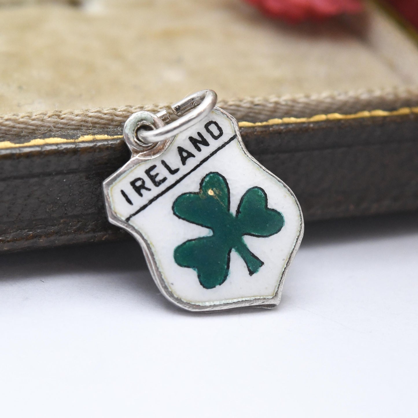 Vintage Sterling Silver Ireland Charm Pendant - Clover | Republic of Ireland | Souvenir Gift for Charm Bracelet