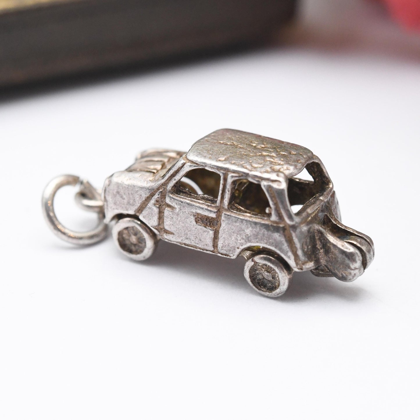 Vintage CHIM Sterling Silver Mini Car Charm Pendant - Opening Charm | Gift for Charm Bracelet